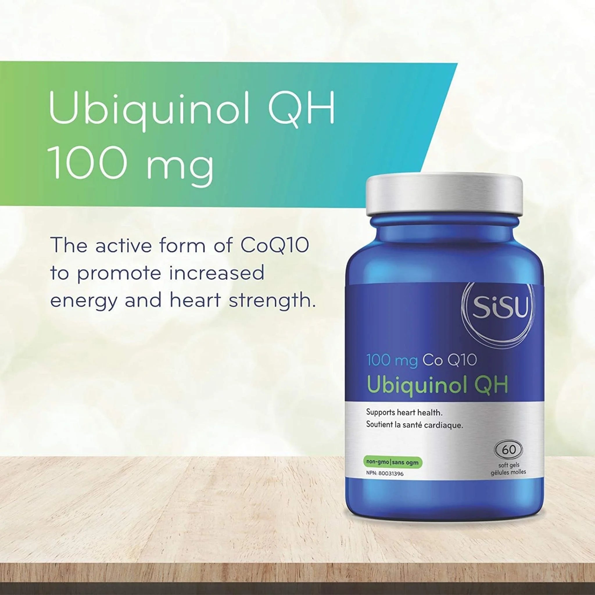Sisu Ubiquinol Co Q-10 100mg 60 Softgels - Nature's Source Inc