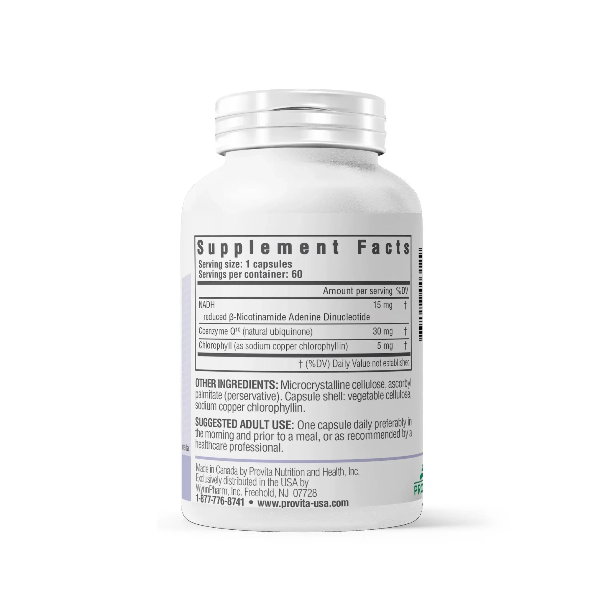 Provita NADH+ 60 Vegan Capsules - Nature's Source Inc