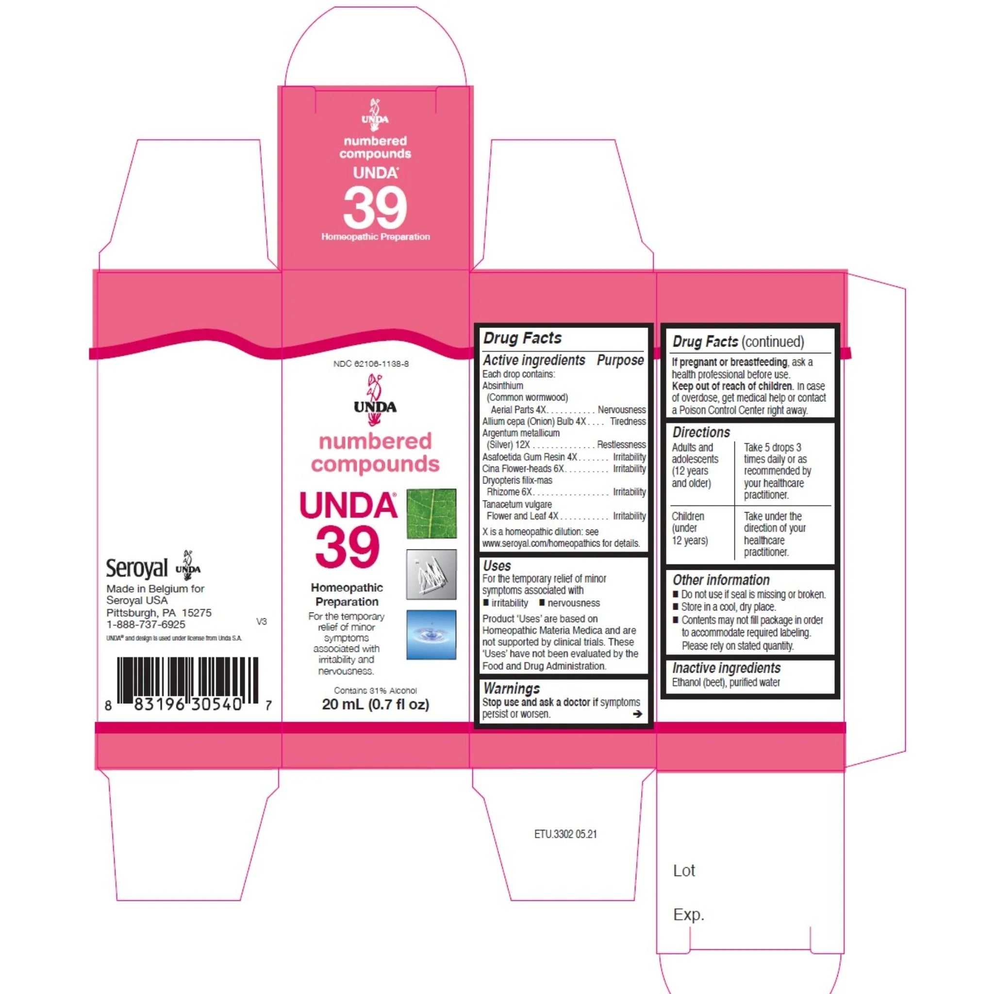UNDA 39 20ml - Nature's Source Inc