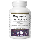 Bioclinic Naturals Magnesium Bisglycinate 200mg 120 Vegetarian Capsules - Nature's Source Inc