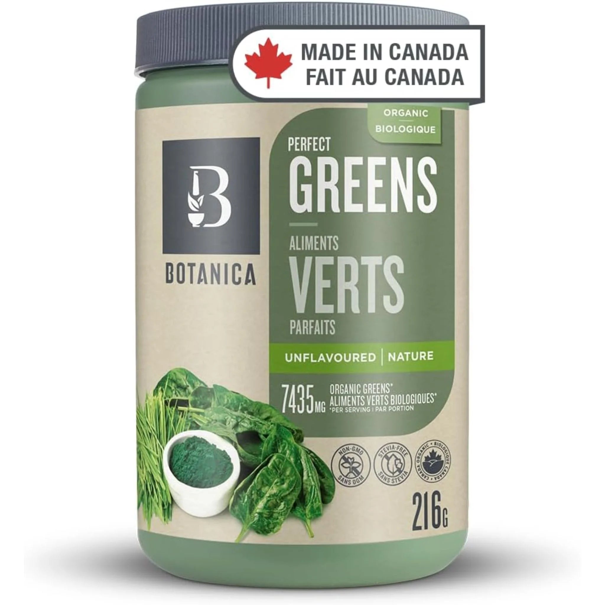 Botanica Perfect Greens Unflavoured 216g - Nature's Source Inc