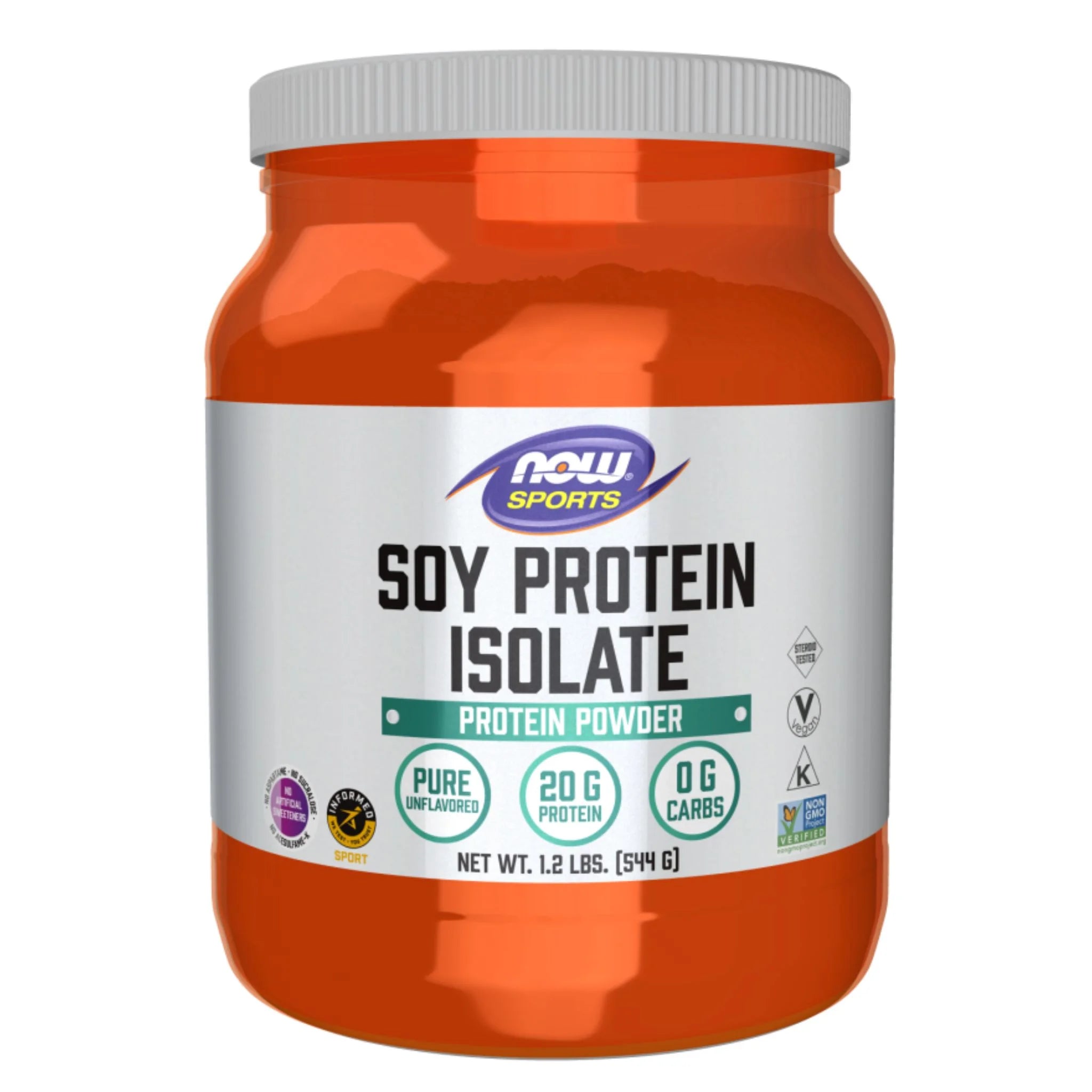 NOW Soy Protein Isolate Unflavoured 544g - Nature's Source Inc
