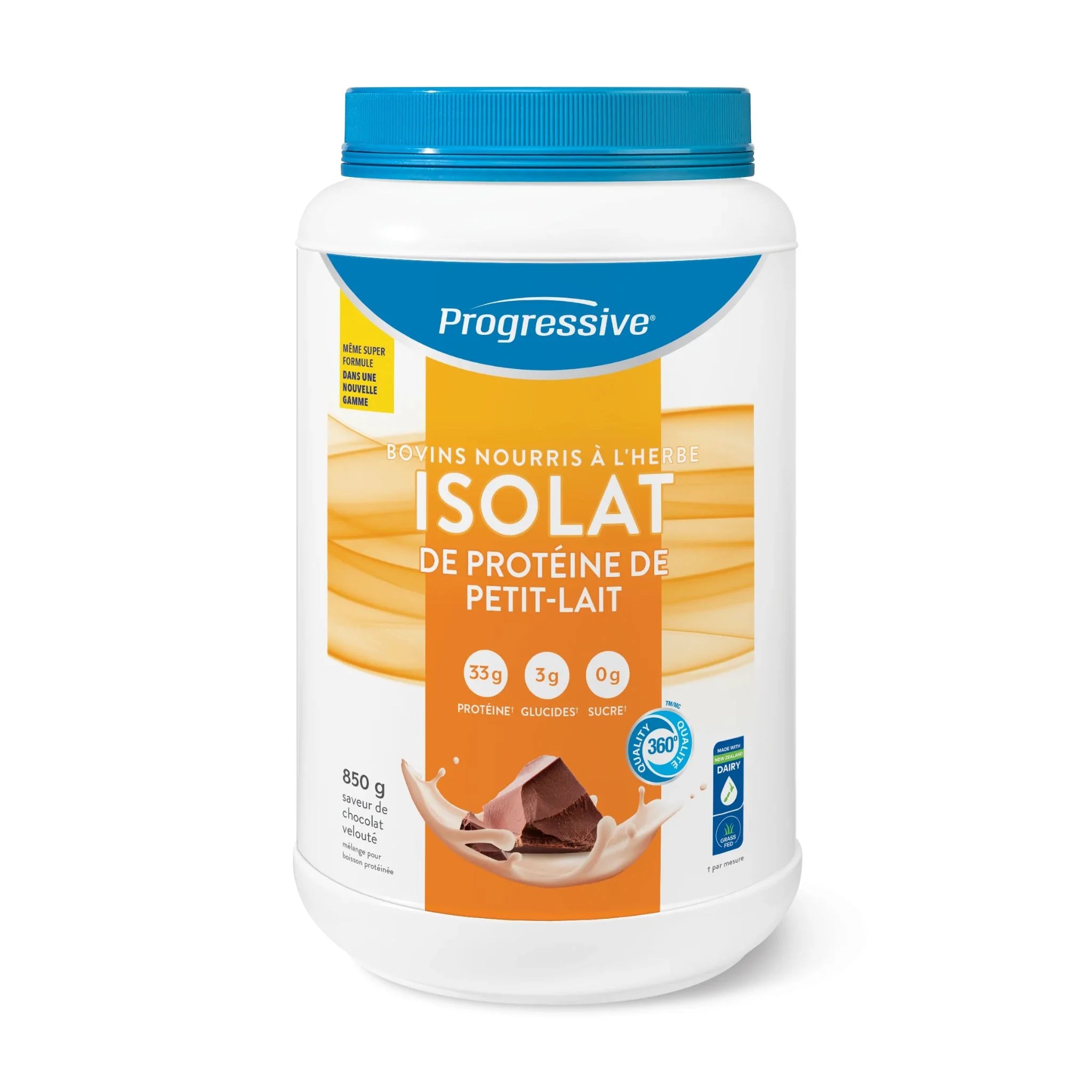 Progressive Grass Fed Whey Isolate Chocolate 850g - Nature's Source Inc