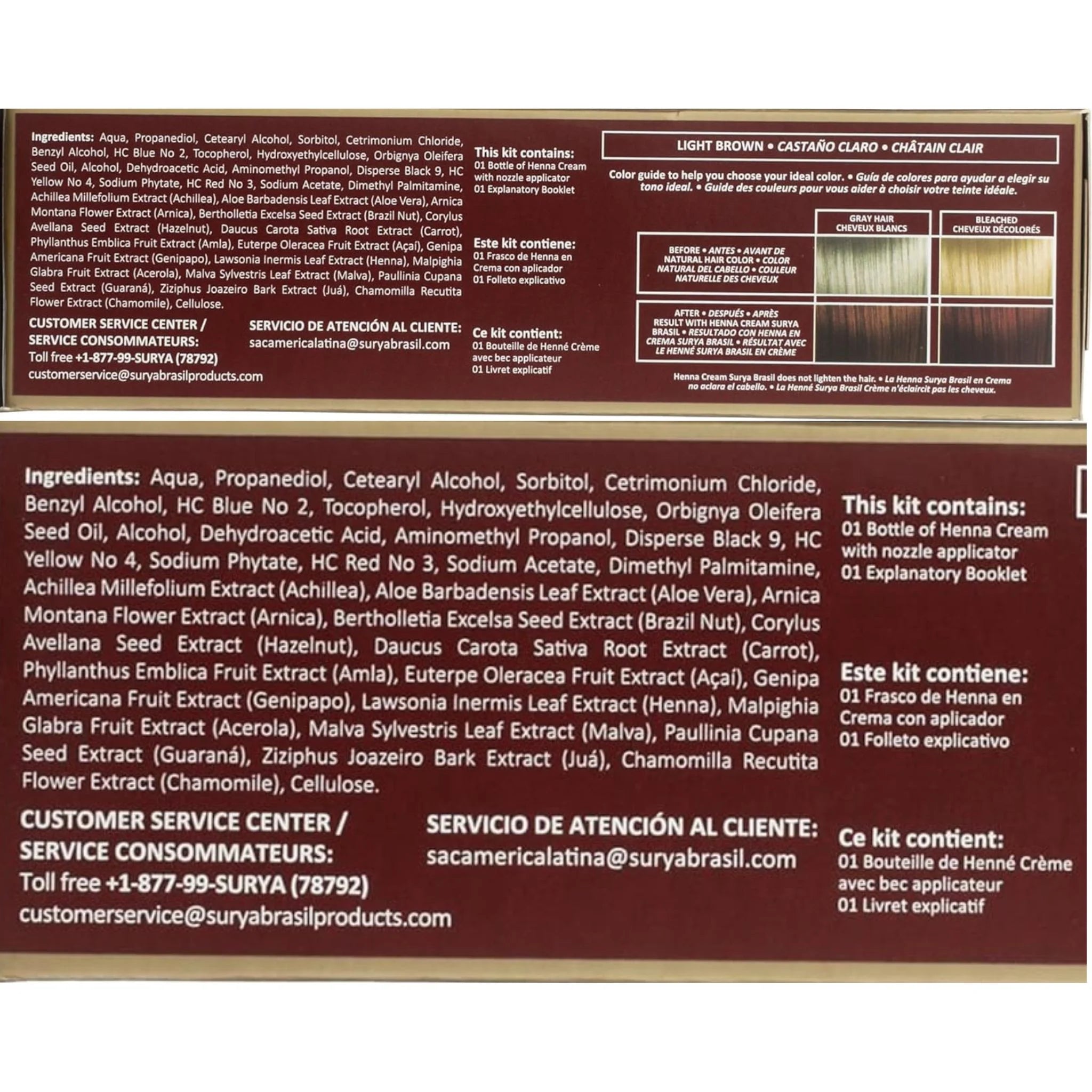 Surya Brasil Henna Cream Light Brown 2.37oz - Nature's Source Inc