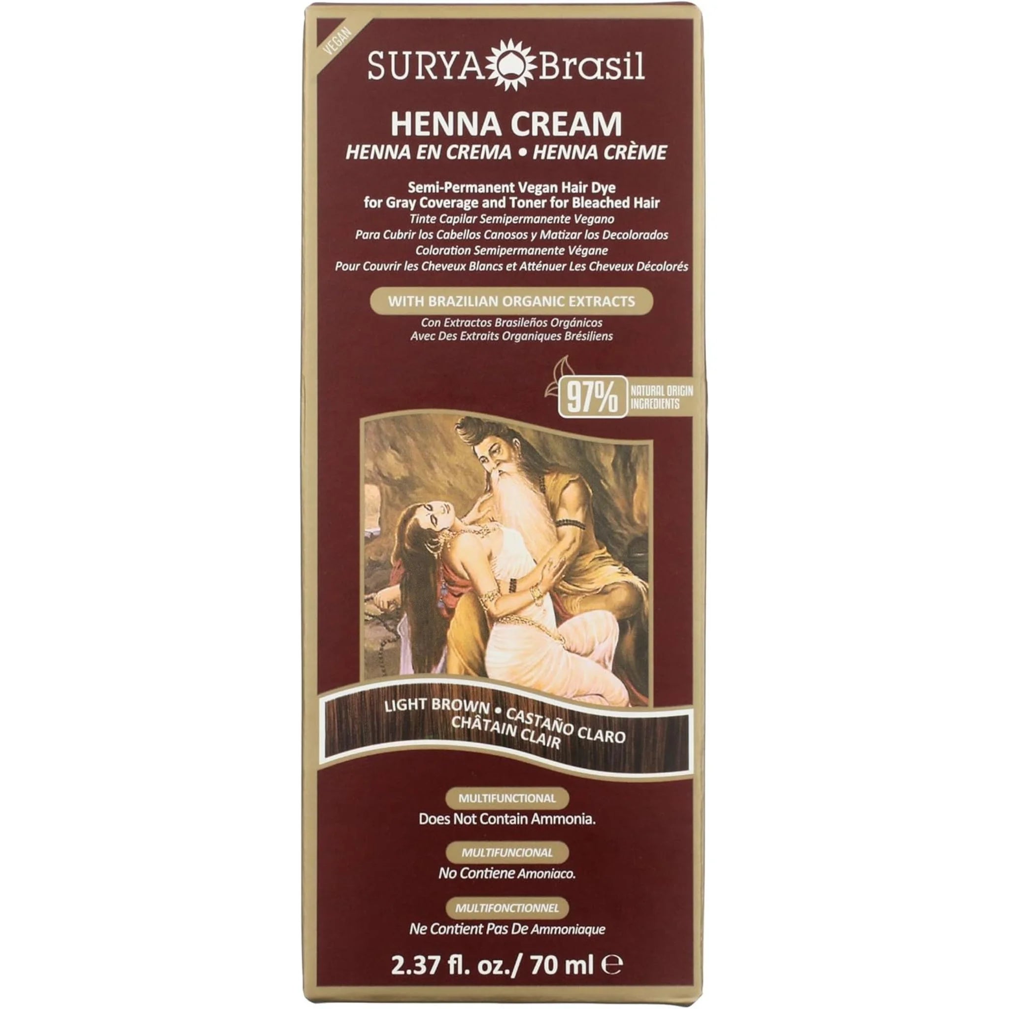 Surya Brasil Henna Cream Light Brown 2.37oz - Nature's Source Inc