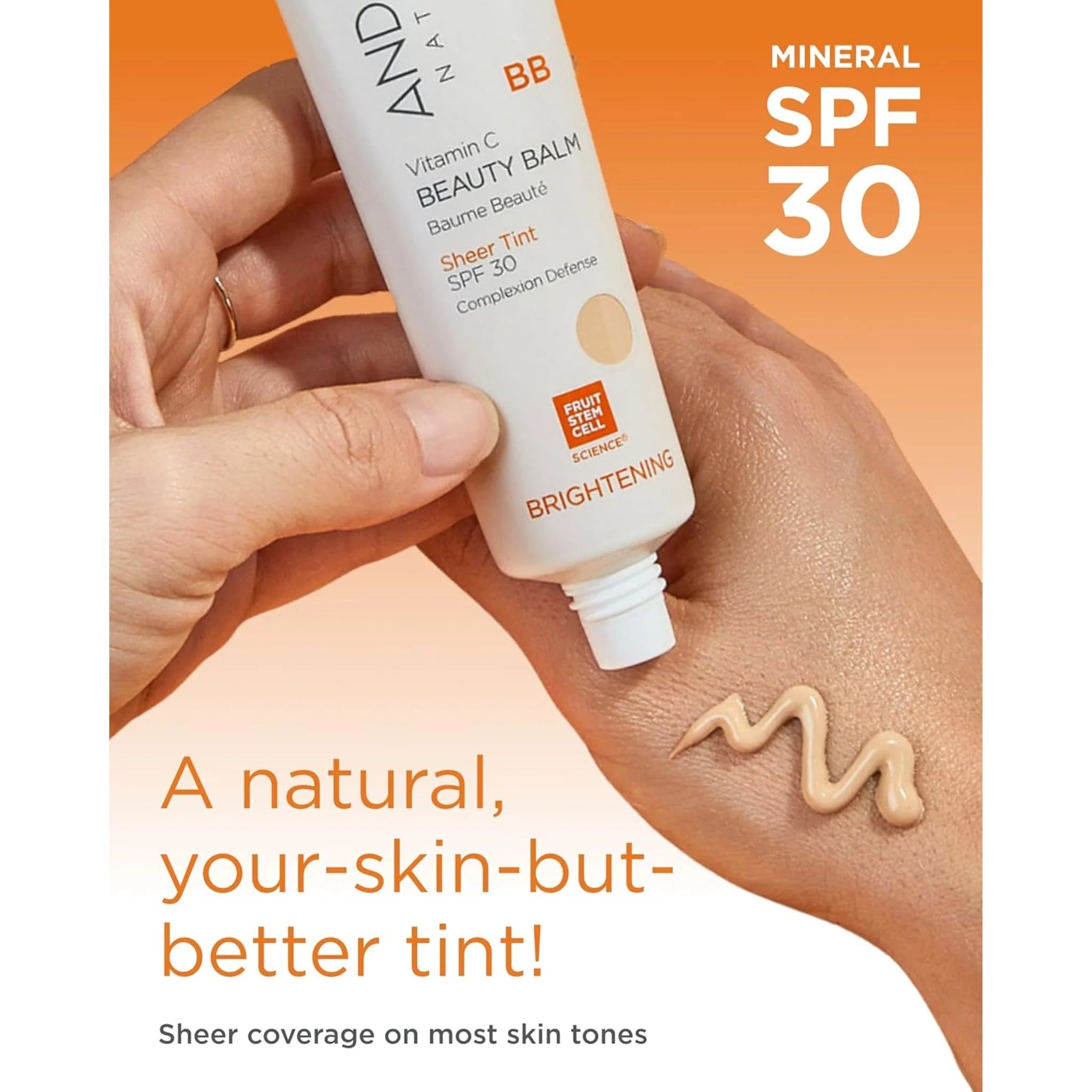 Andalou Naturals Sheer Tint SPF 30 Brightening Vitamin C Beauty Balm - 58ml