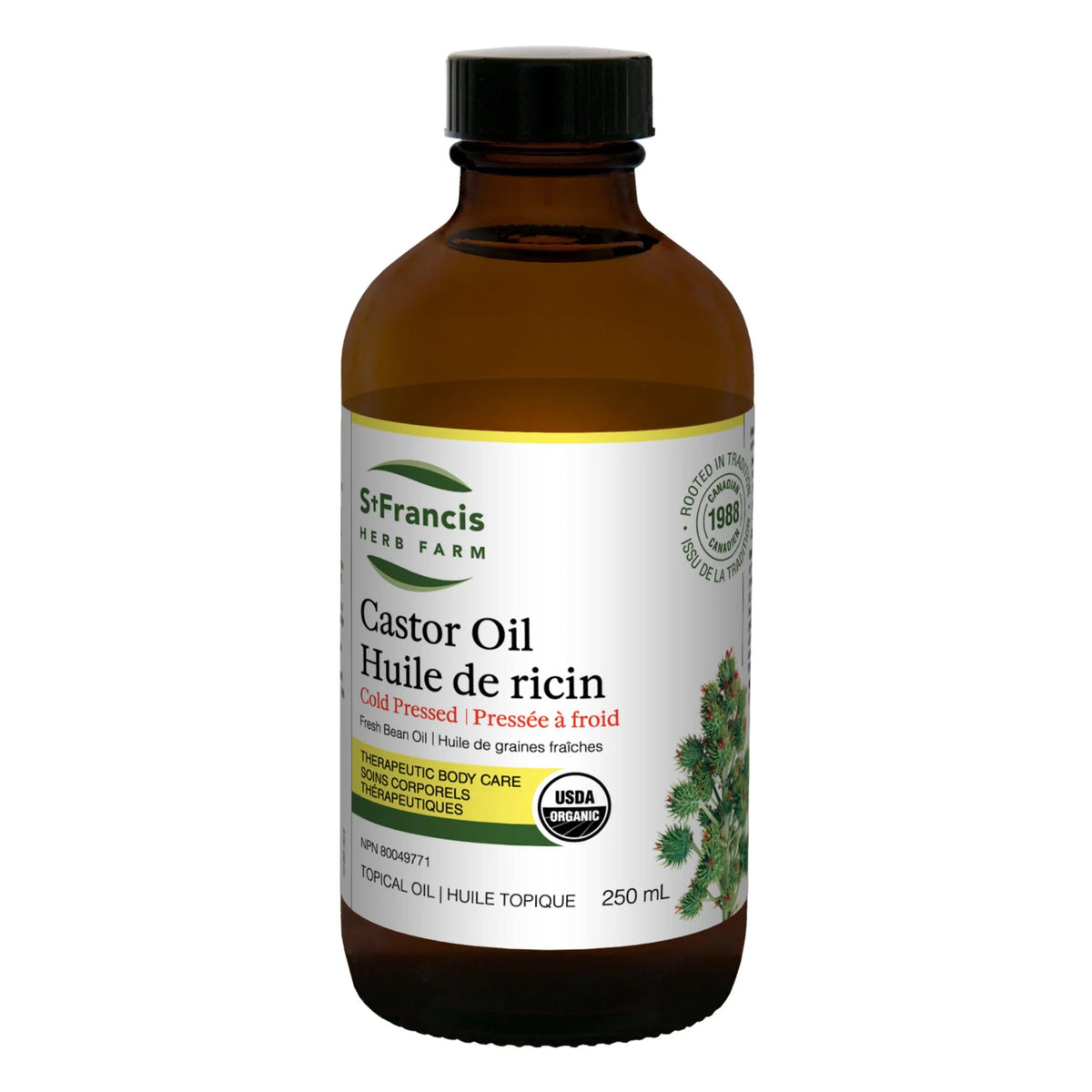 St. Francis Herb Farm Castor Oil, 250ml - Nature's Source Inc