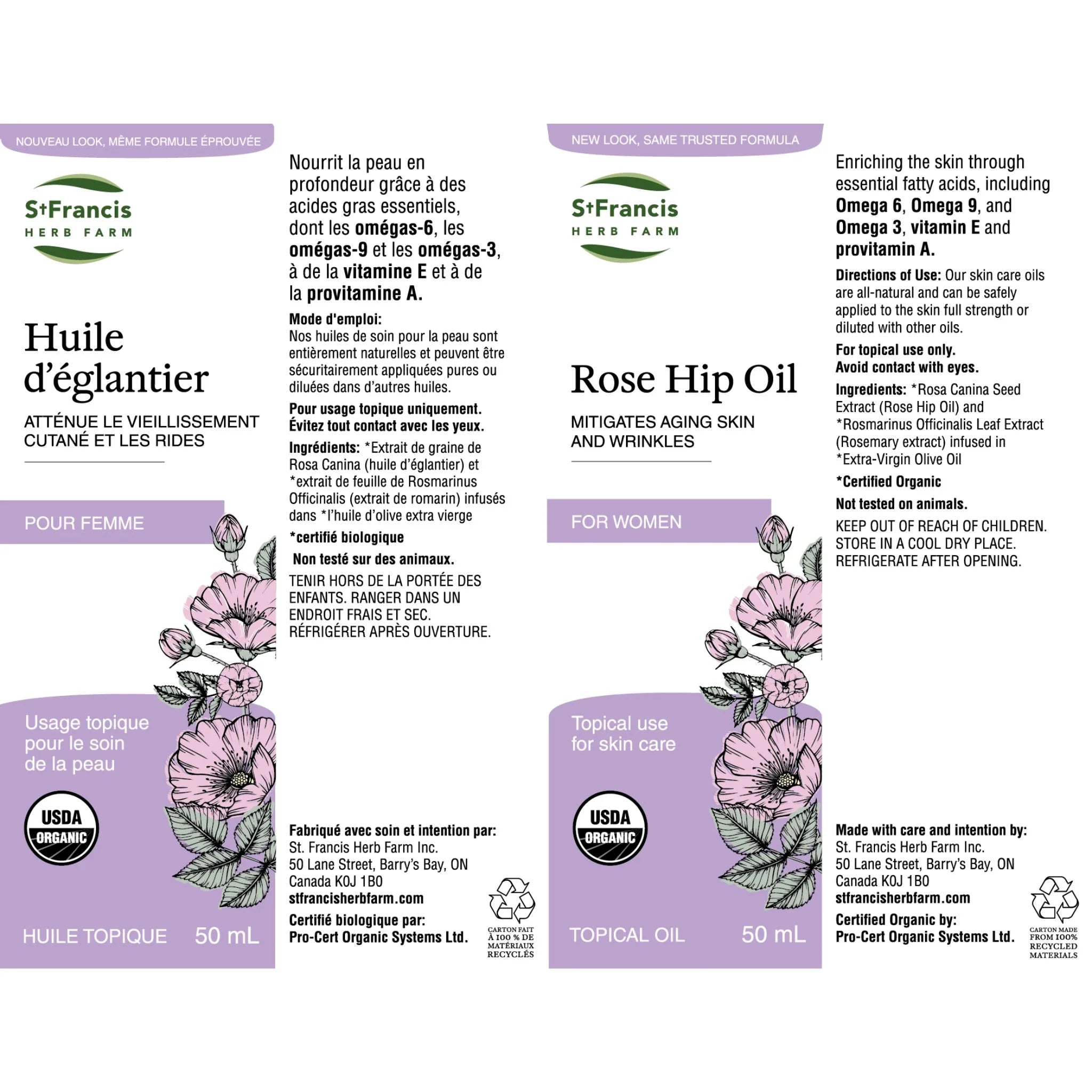 St. Francis Herb Rose Hip Oil 50ml - Nature's Source Inc