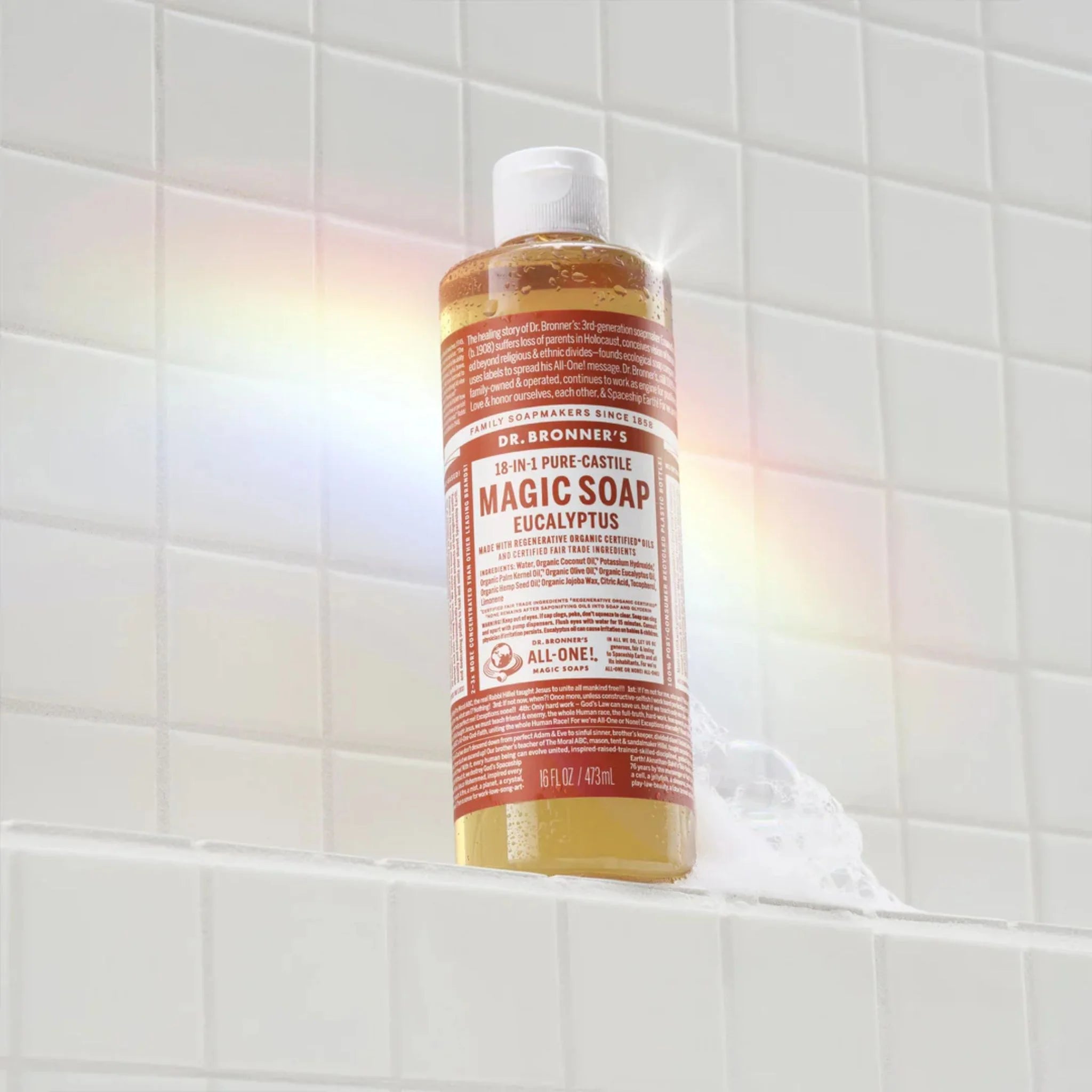 Dr. Bronner's 18-in-1 Hemp Eucalyptus Pure Castile Soap - 473ml