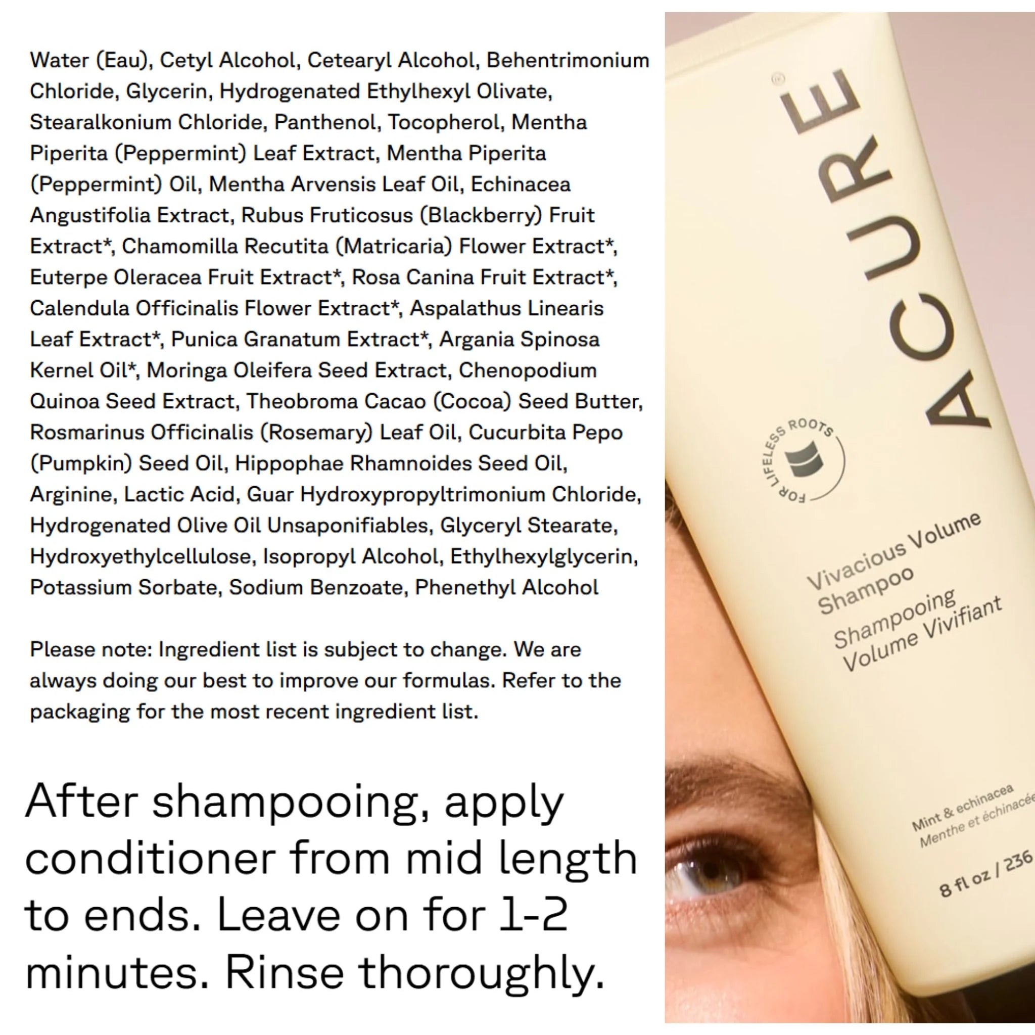 Acure Conditioner Volume Mint 236ml
