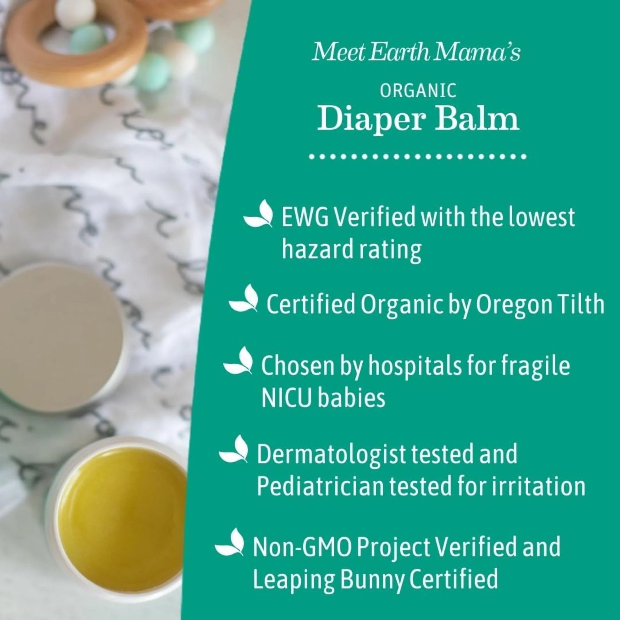 Earth Mama Baby Organic Diaper Balm 60ml - Nature's Source Inc