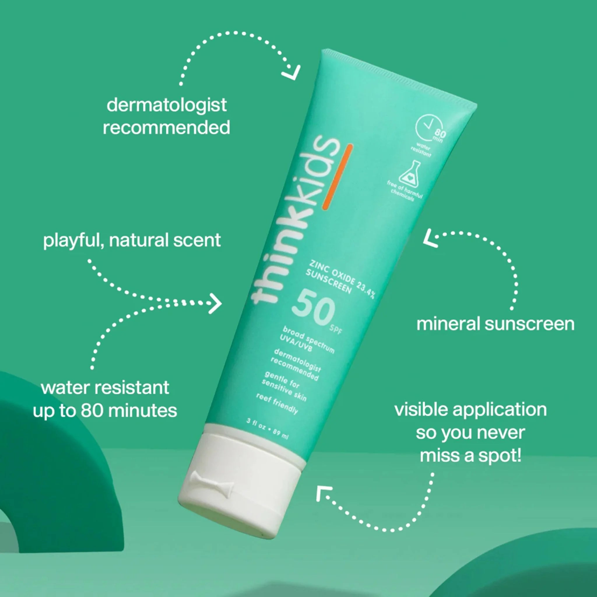 ThinkSport SPF50+ Kids Sunscreen - 89ml