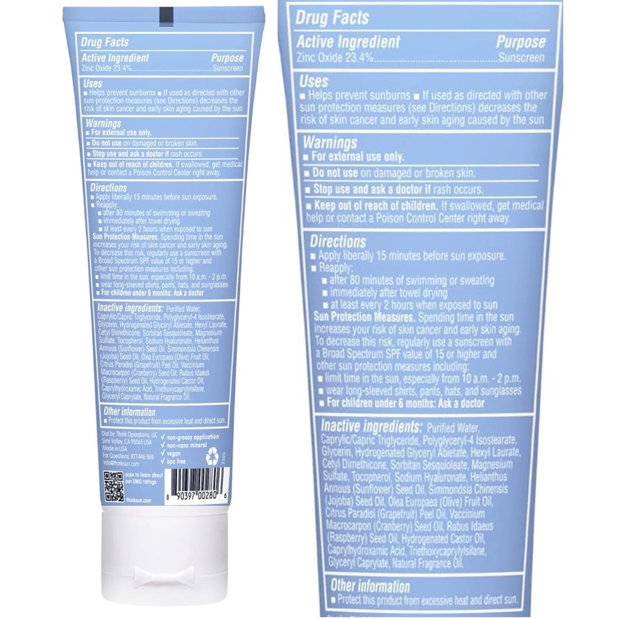 ThinkSport SPF 50+ Safe Sunscreen - 89 ml