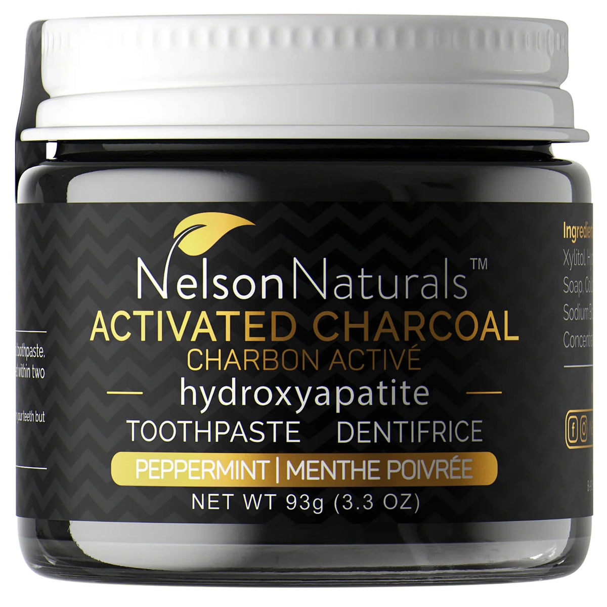 Nelson Naturals Activated Charcoal Peppermint 93g