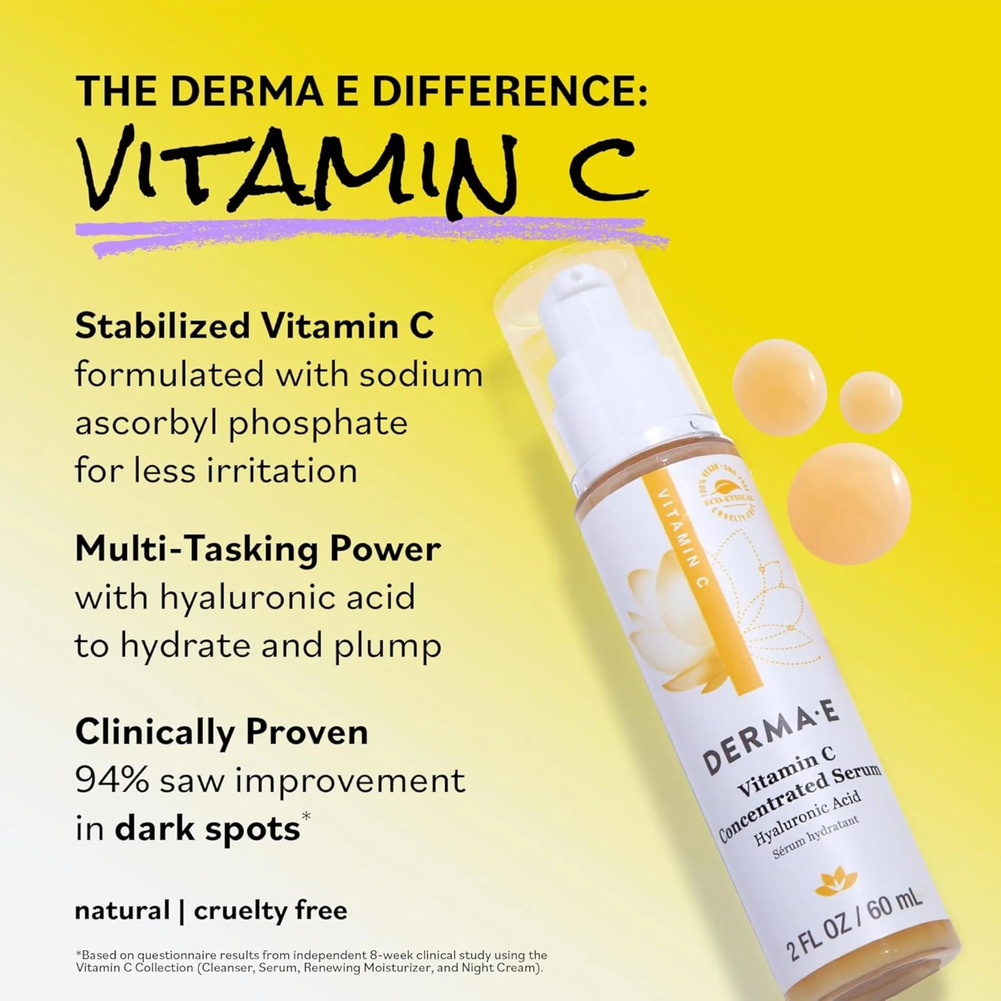 Derma E Vitamin C Concentrated Serum (Hyaluronic Acid) - 60ml