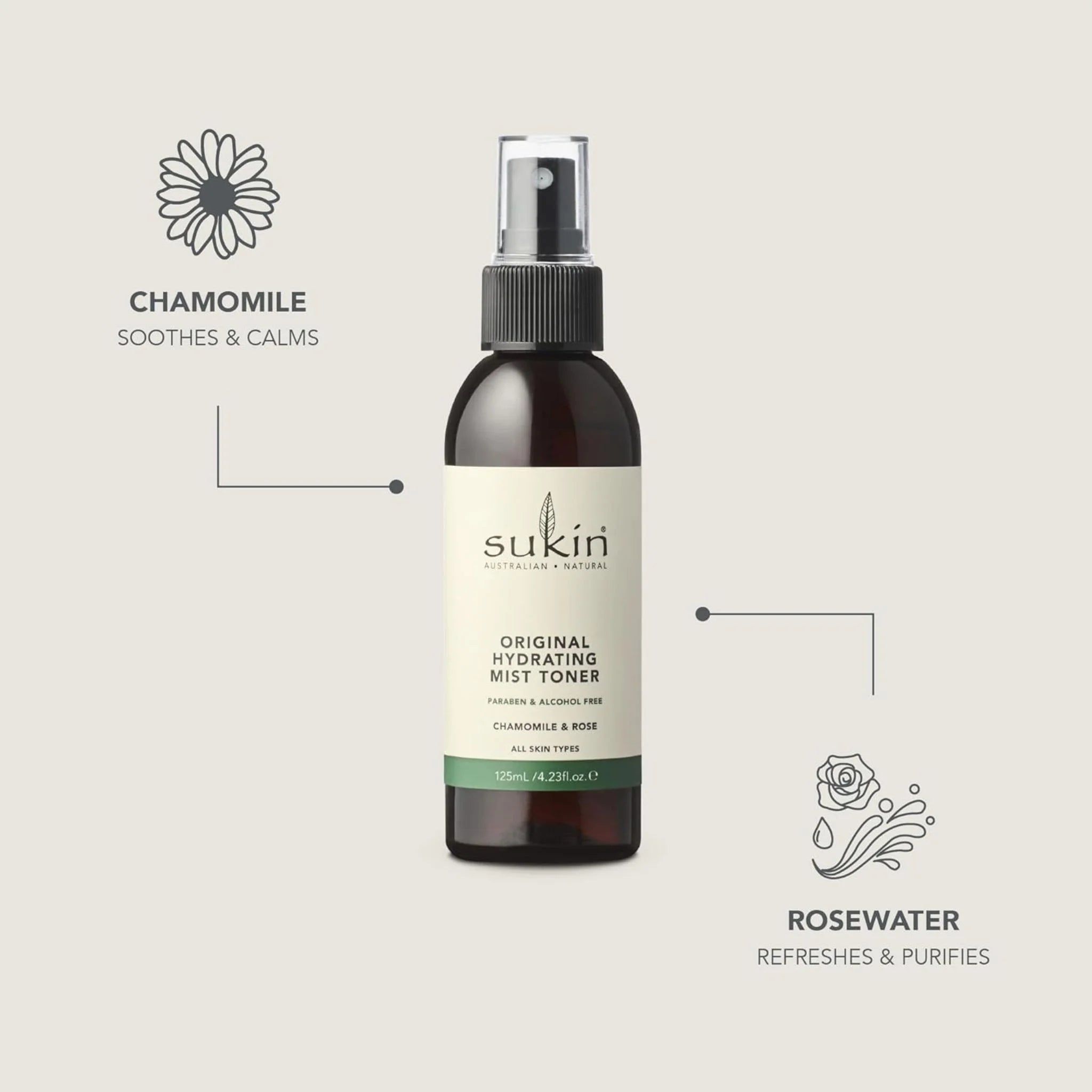 Sukin Original Hydrating Mist Toner - 125ml