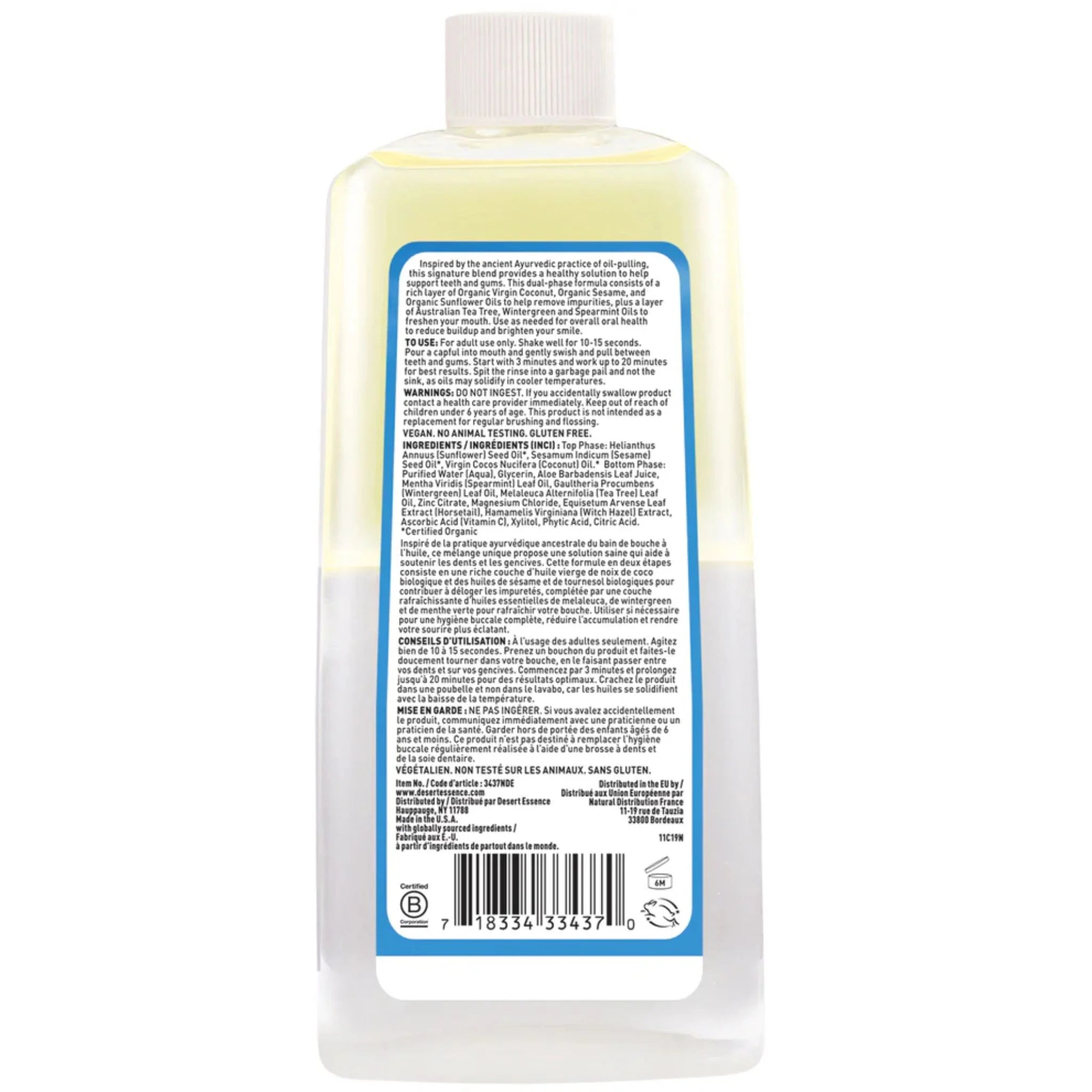 Desert Essence Coconut Oil Dual-Phase Pulling Rinse 237ml