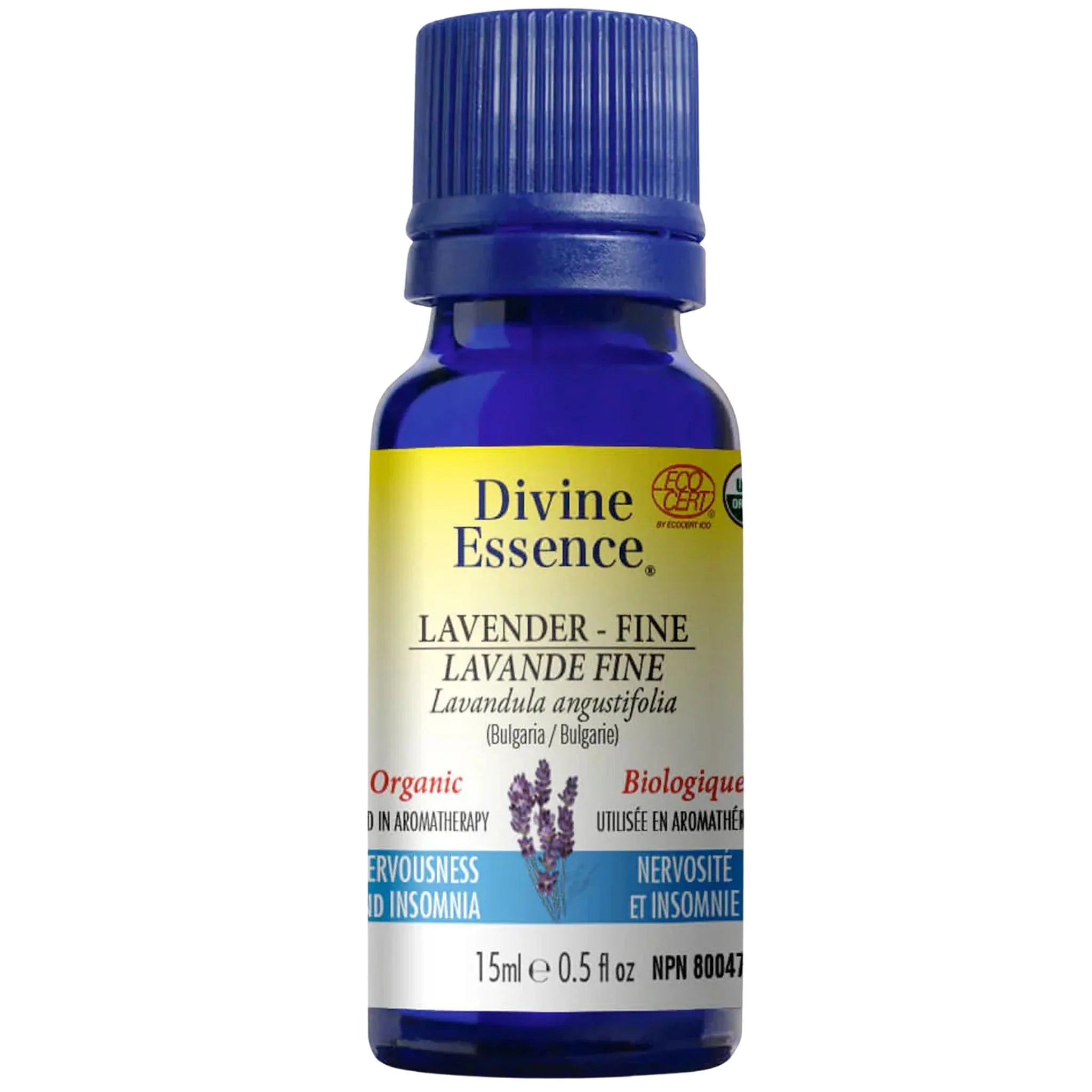 Divine Essence Fine Organic Lavender Essential Oil - 15ml