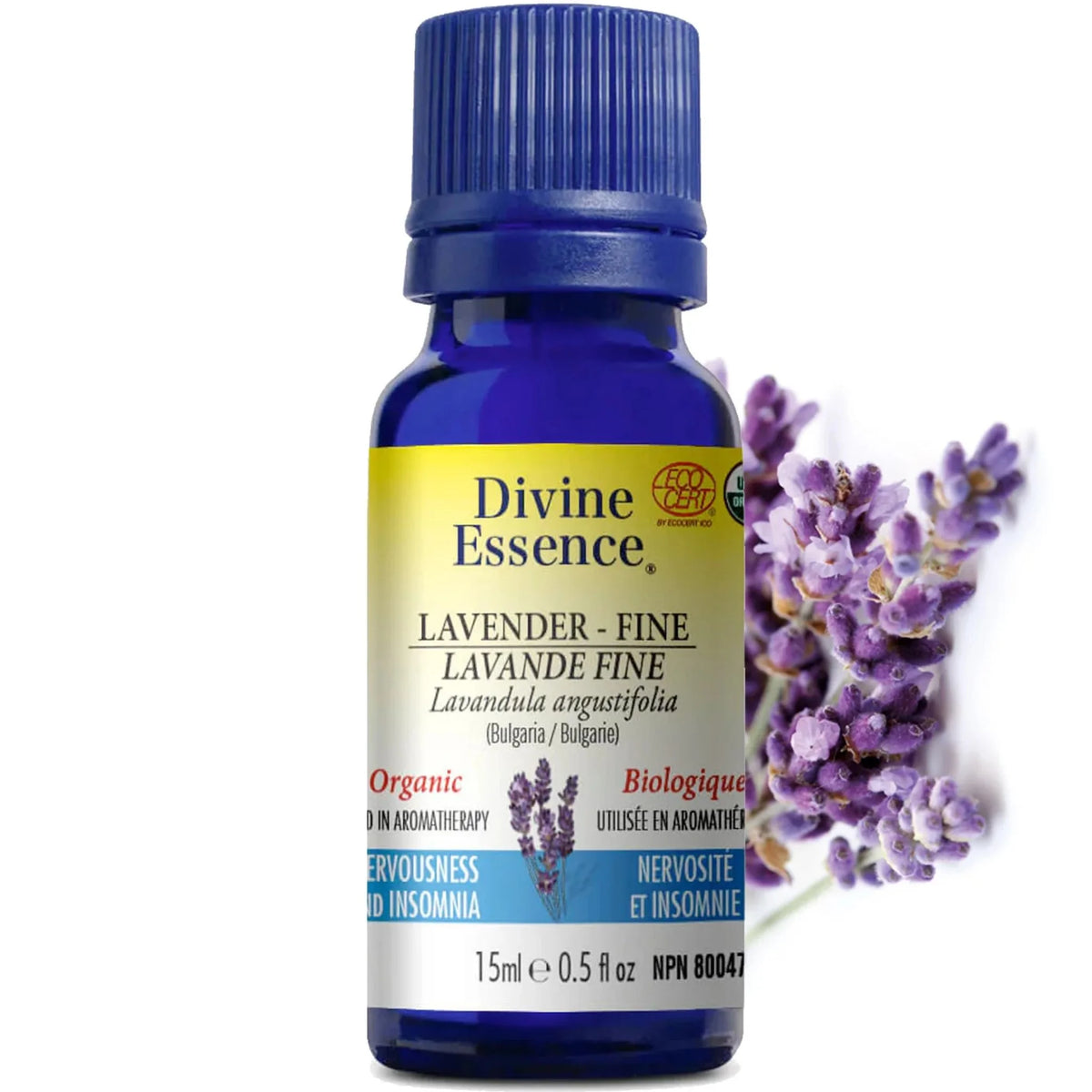 Divine Essence Fine Organic Lavender Essential Oil - 15ml
