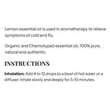 Divine Essence Organic Lemon Essential Oil - 15ml