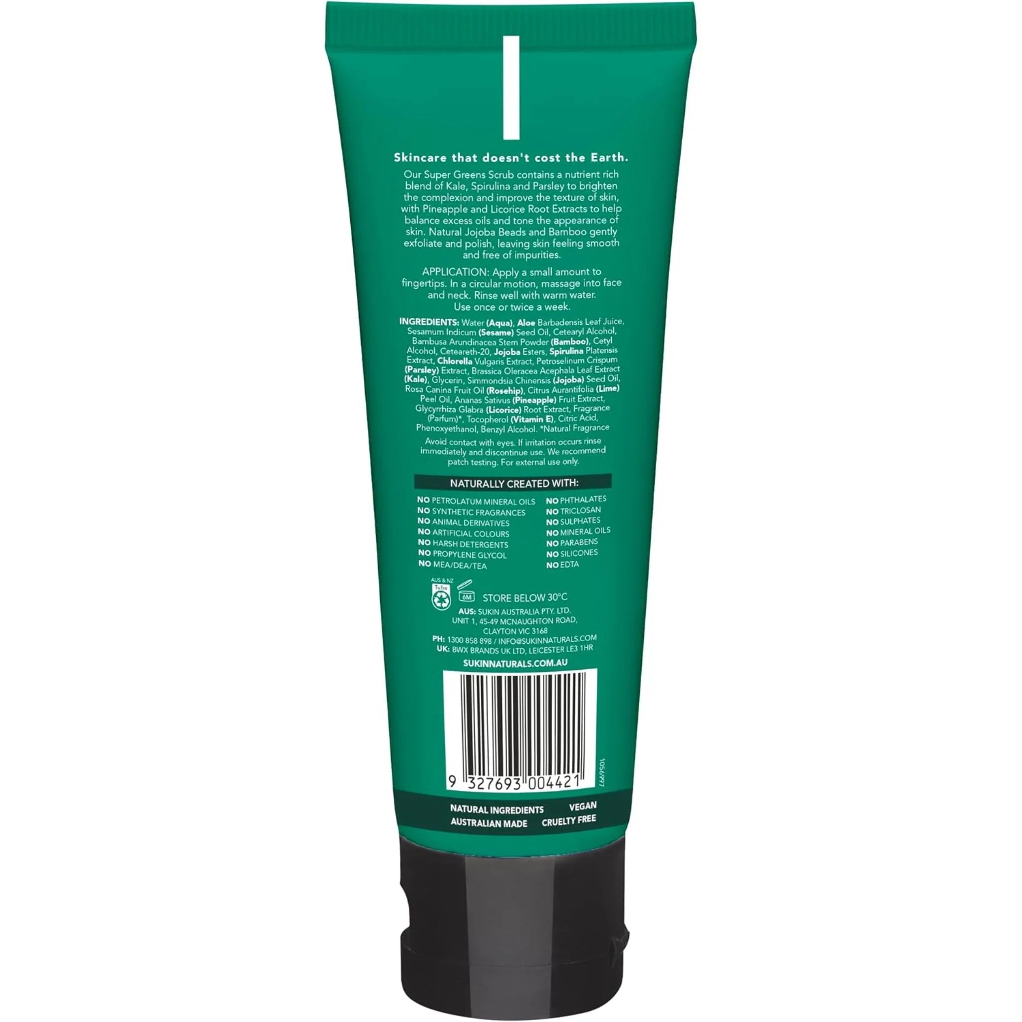 Sukin Super Greens Detoxifying Facial Scrub 125ml
