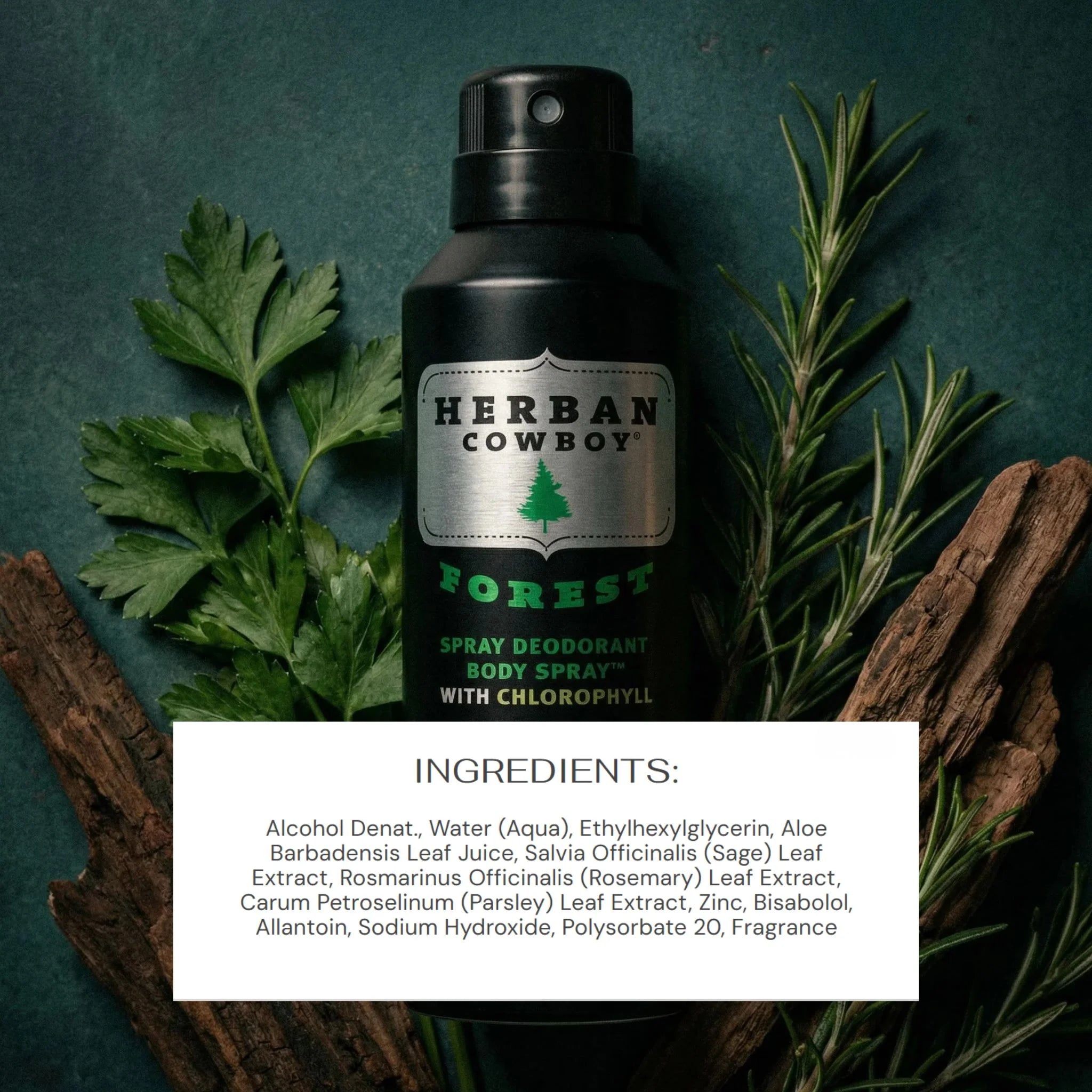 Herban Cowboy Dry Deodorant Spray Forest 80g