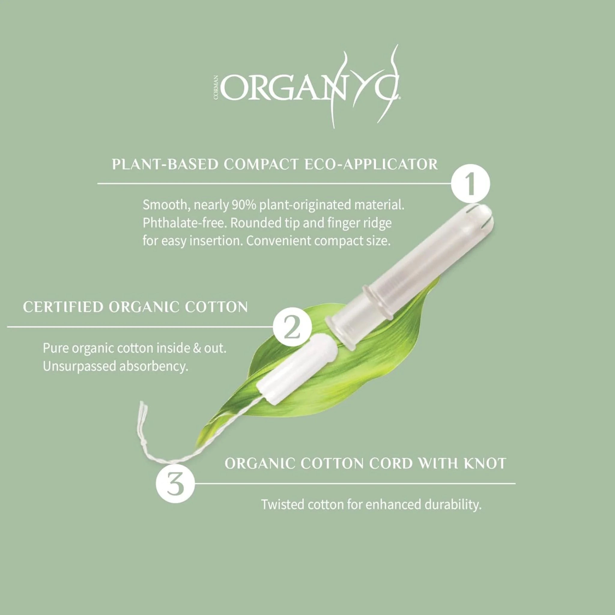 Organyc Tampons Compact Applicator Super 16 Pieces