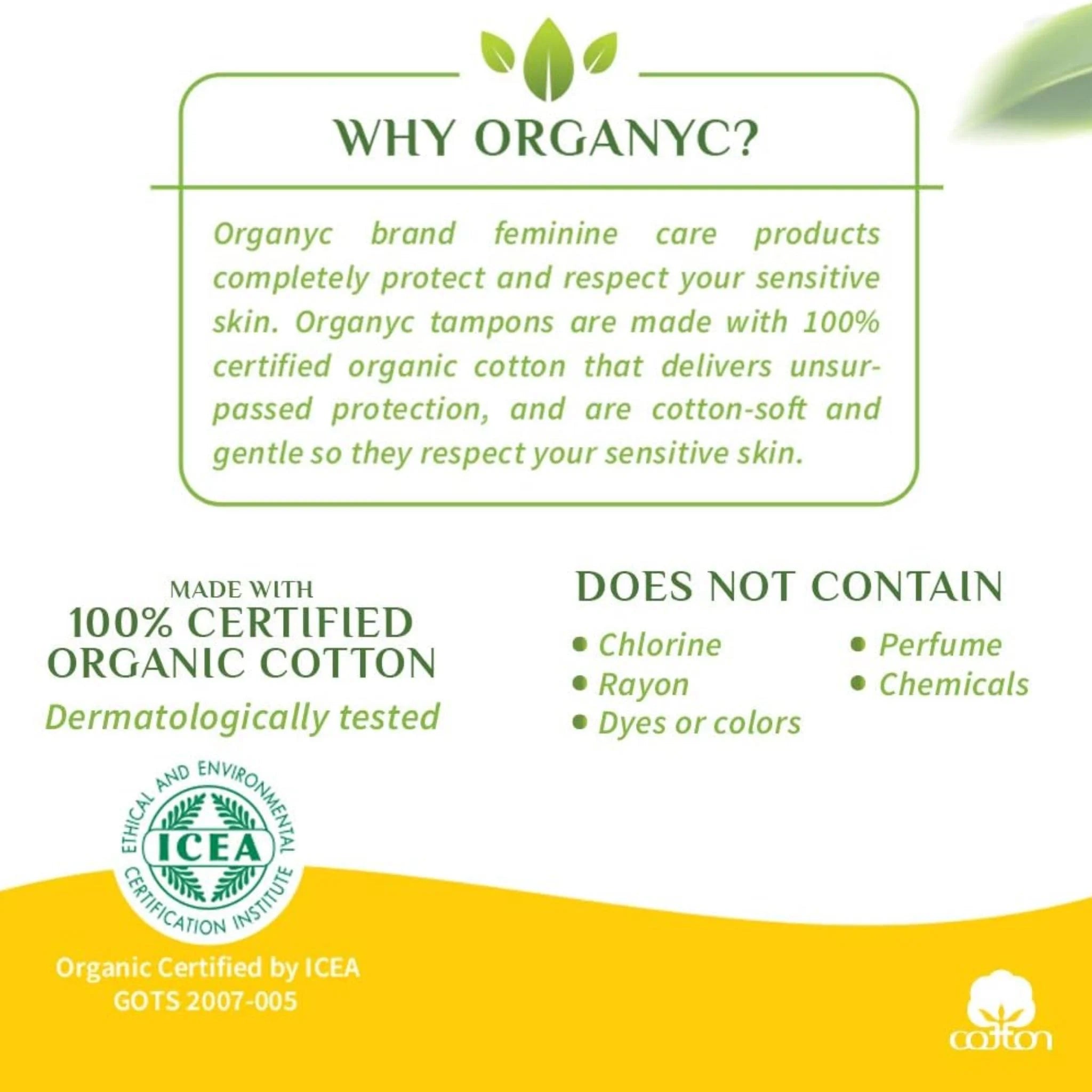 Organyc Tampons Compact Applicator Super 16 Pieces