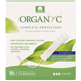 Organyc Tampons Compact Applicator Super 16 Pieces