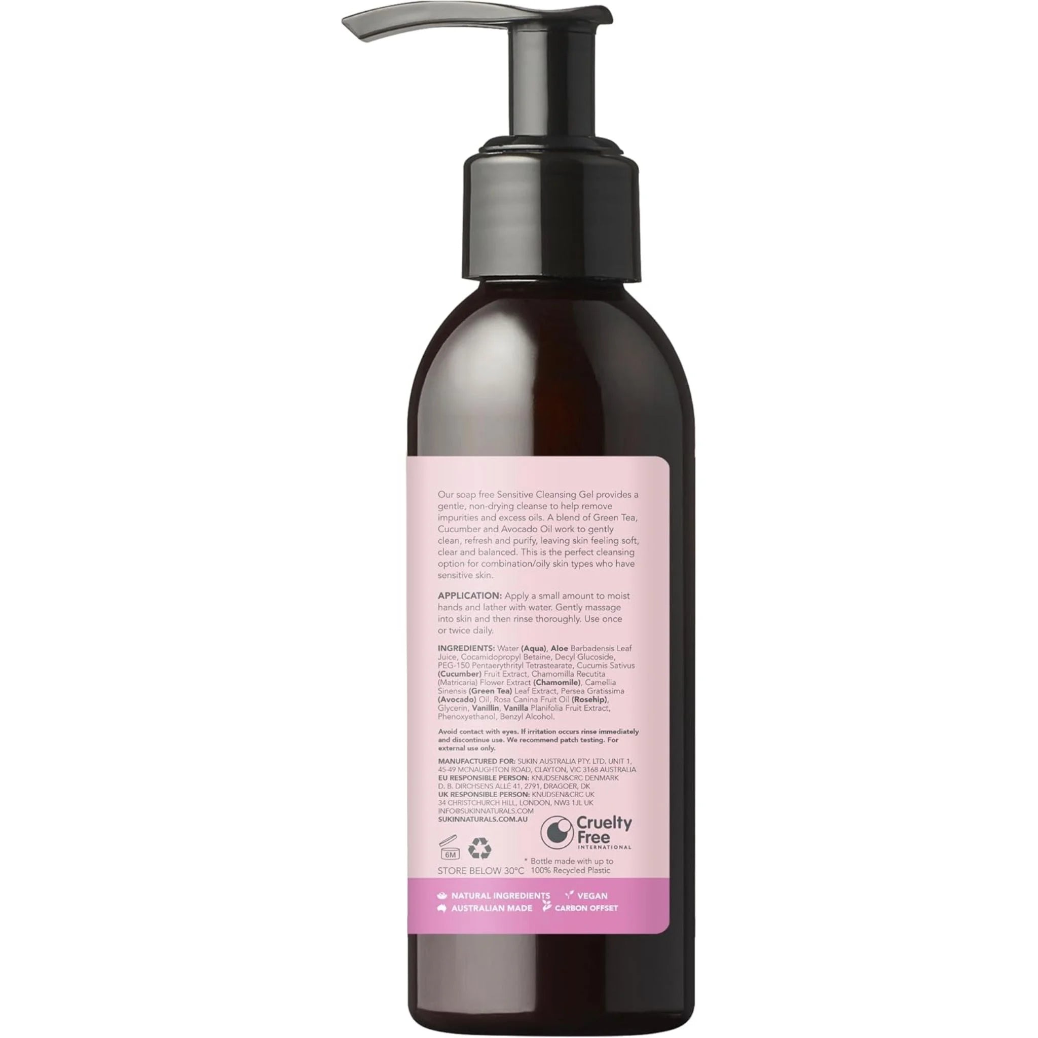 Sukin Sensitive Cleansing Gel 125ml