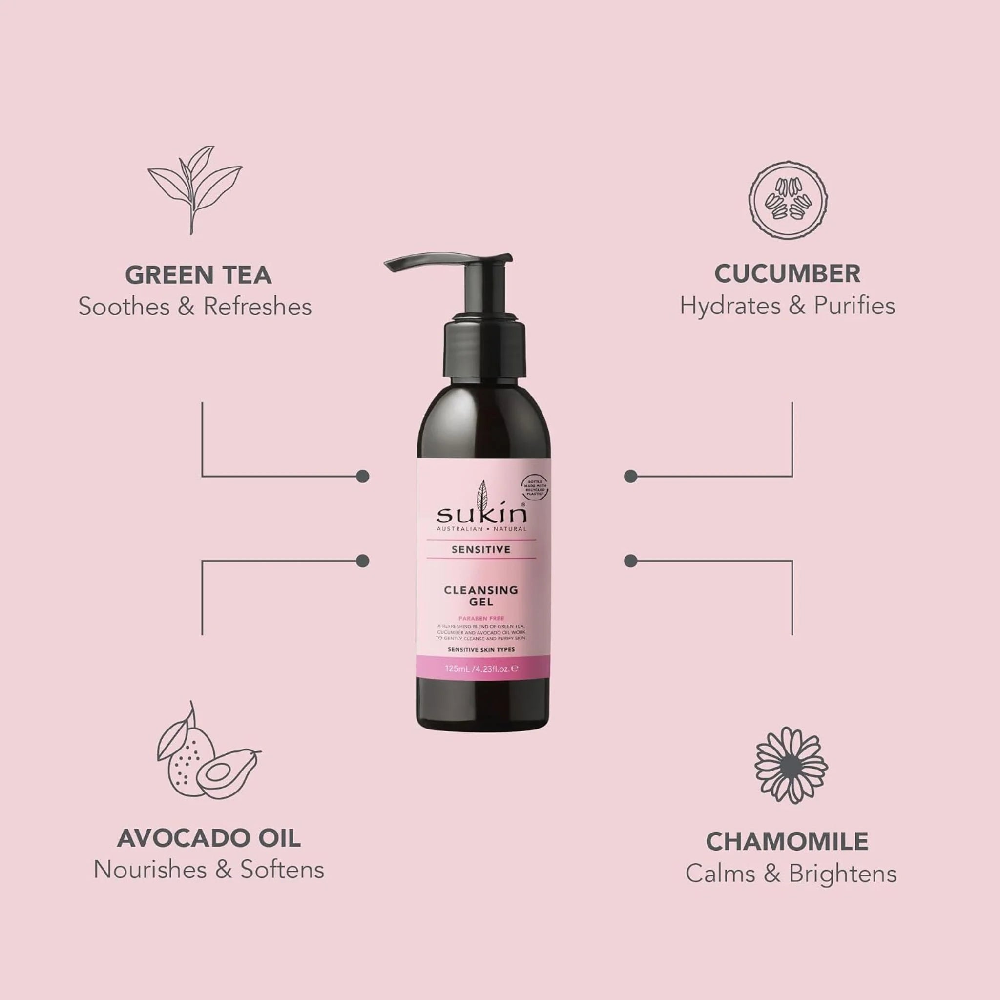 Sukin Sensitive Cleansing Gel 125ml