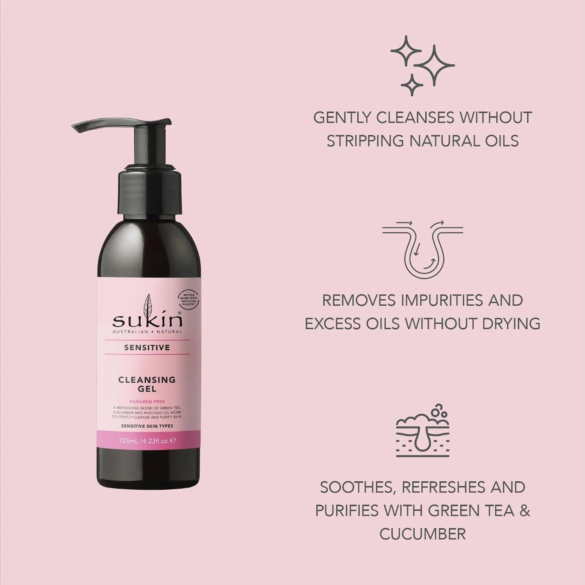Sukin Sensitive Cleansing Gel 125ml