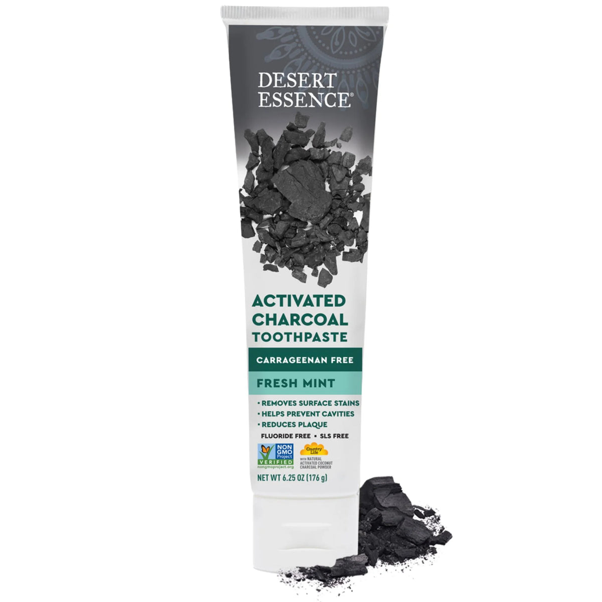 Desert Essence Activated Charcoal Mint Toothpaste 176g