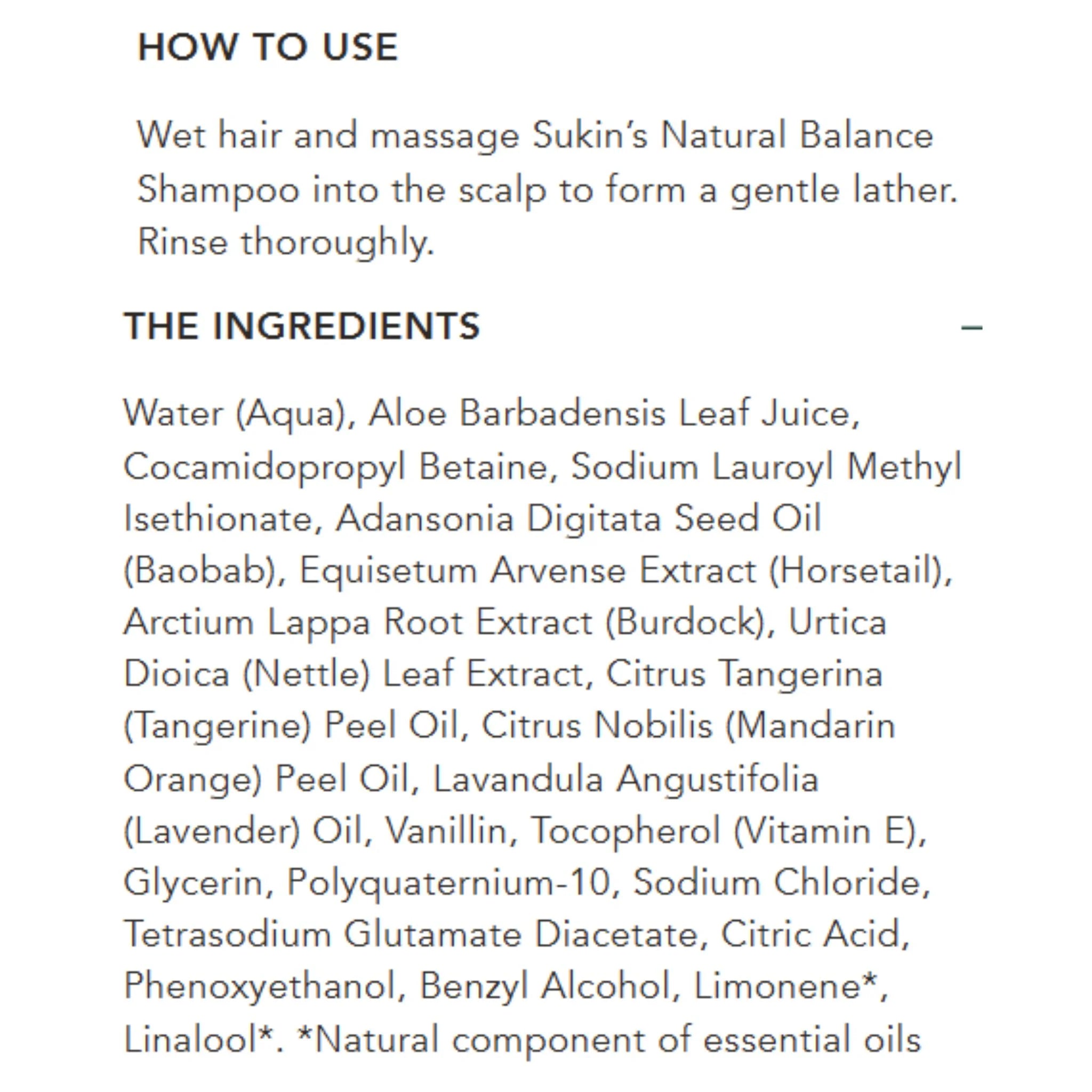 Sukin Natural Balance Shampoo 500ml