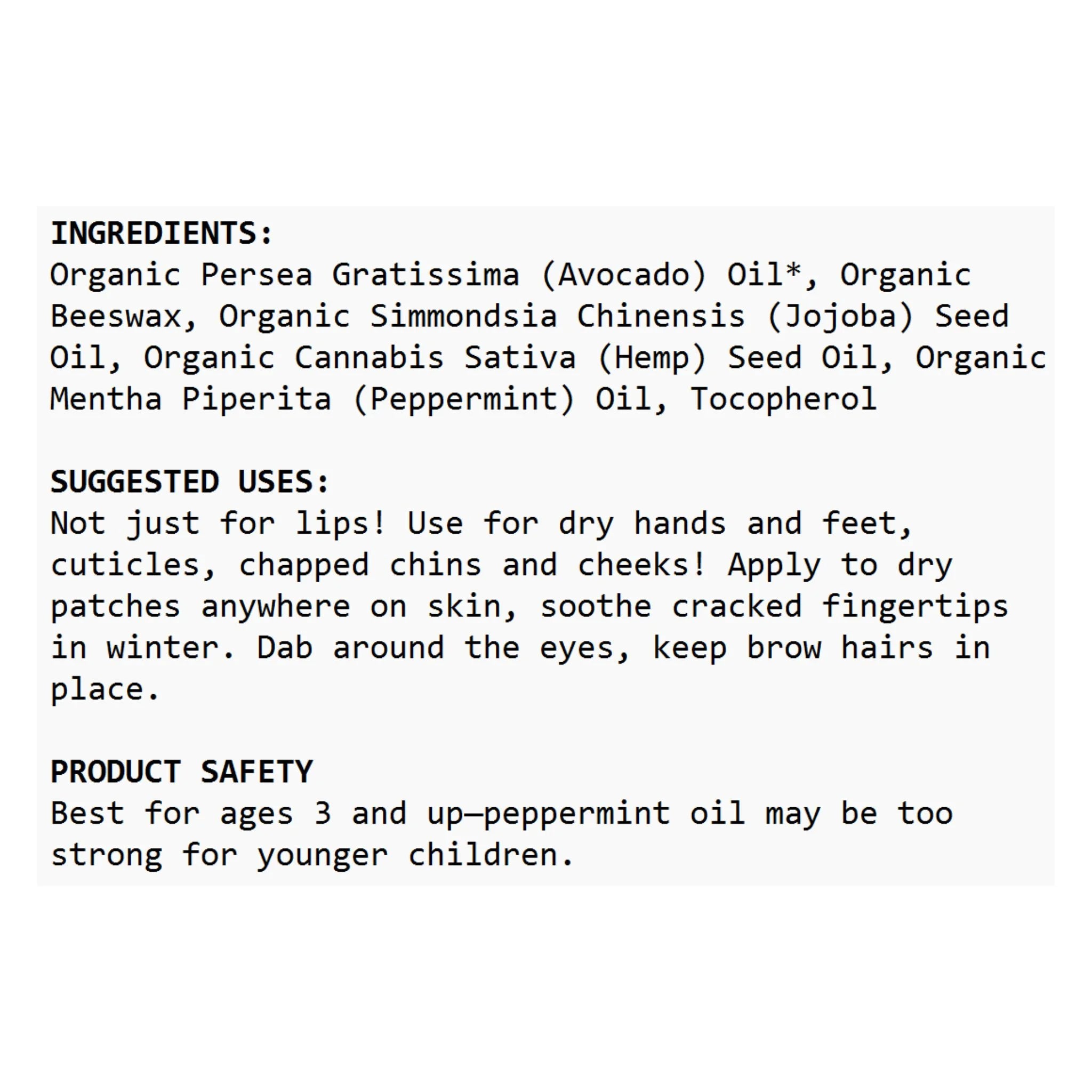 Dr. Bronner's Peppermint Lip Balm 4g