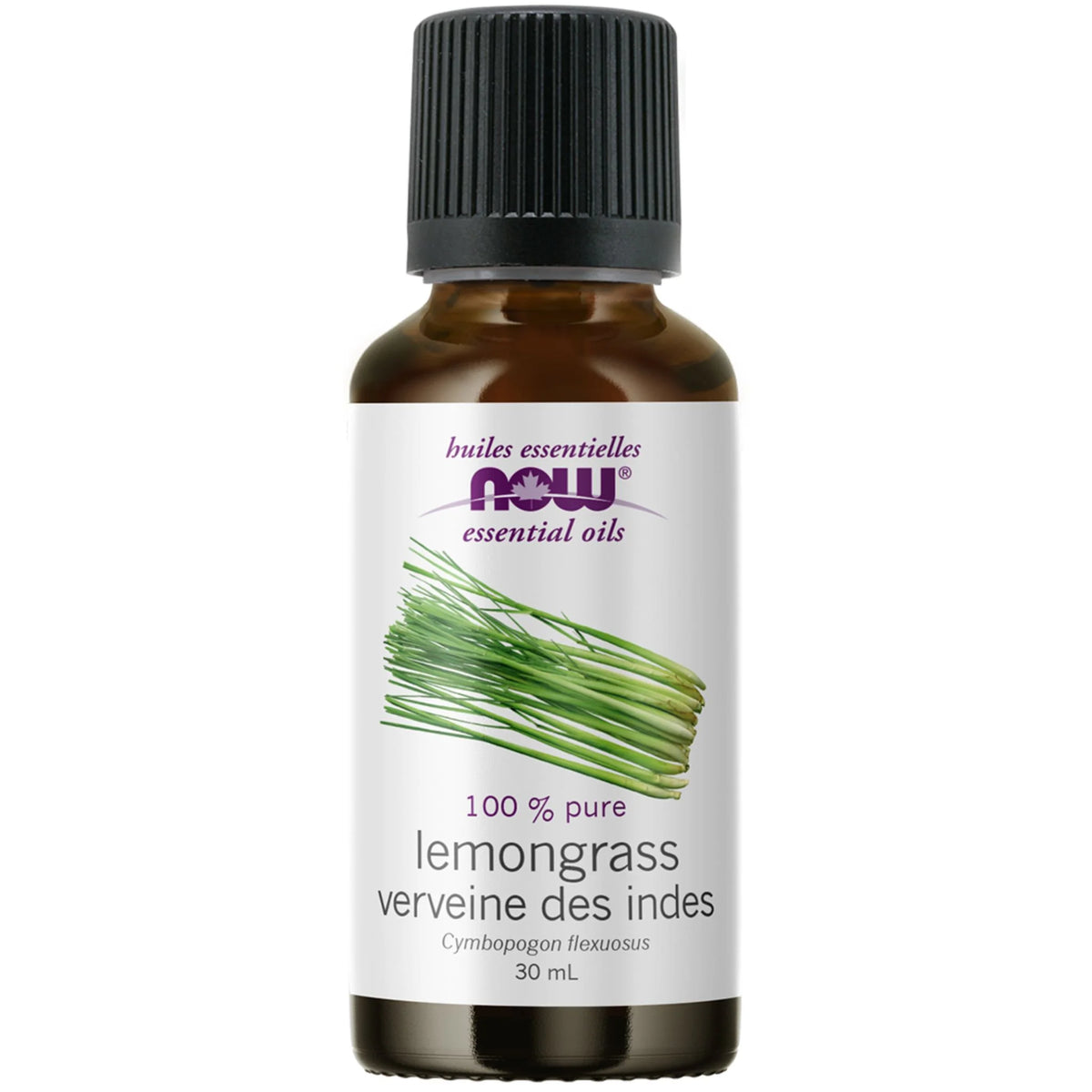 Now Essential Oils 100% Pure Lemongrass (Cymbopogon flexuosus) 30 ml