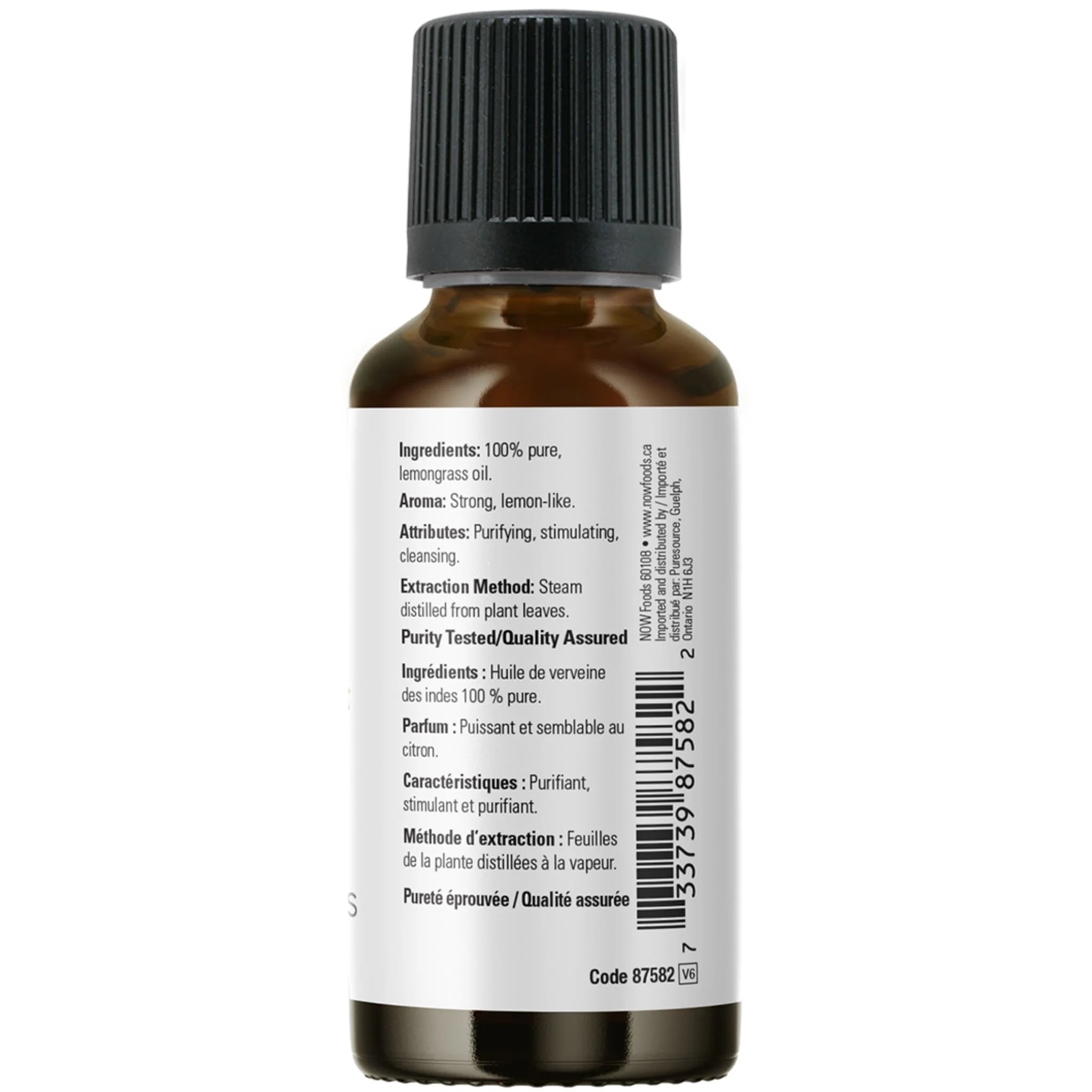 Now Essential Oils 100% Pure Lemongrass (Cymbopogon flexuosus) 30 ml