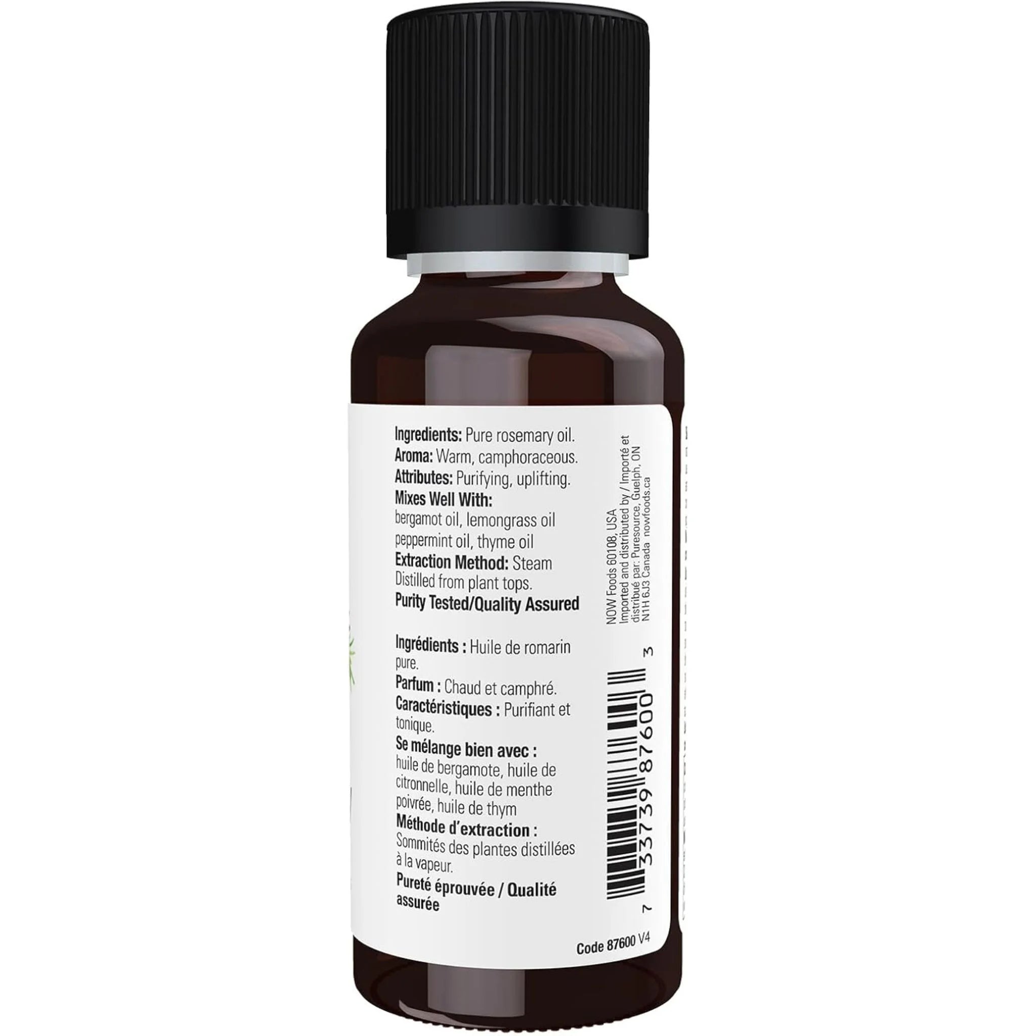 Now Essential Oils 100% Pure Rosemary (Rosemarinus Officinalis) 30 ml