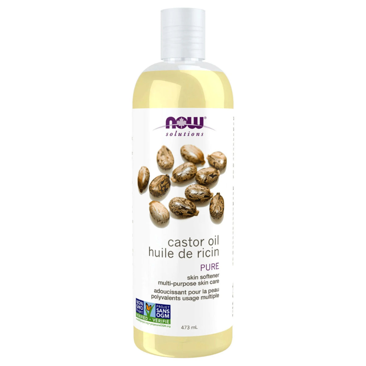 Now Solutions Skin Moisturizing 100% Pure Expeller Pressed Castor Oil 473mL