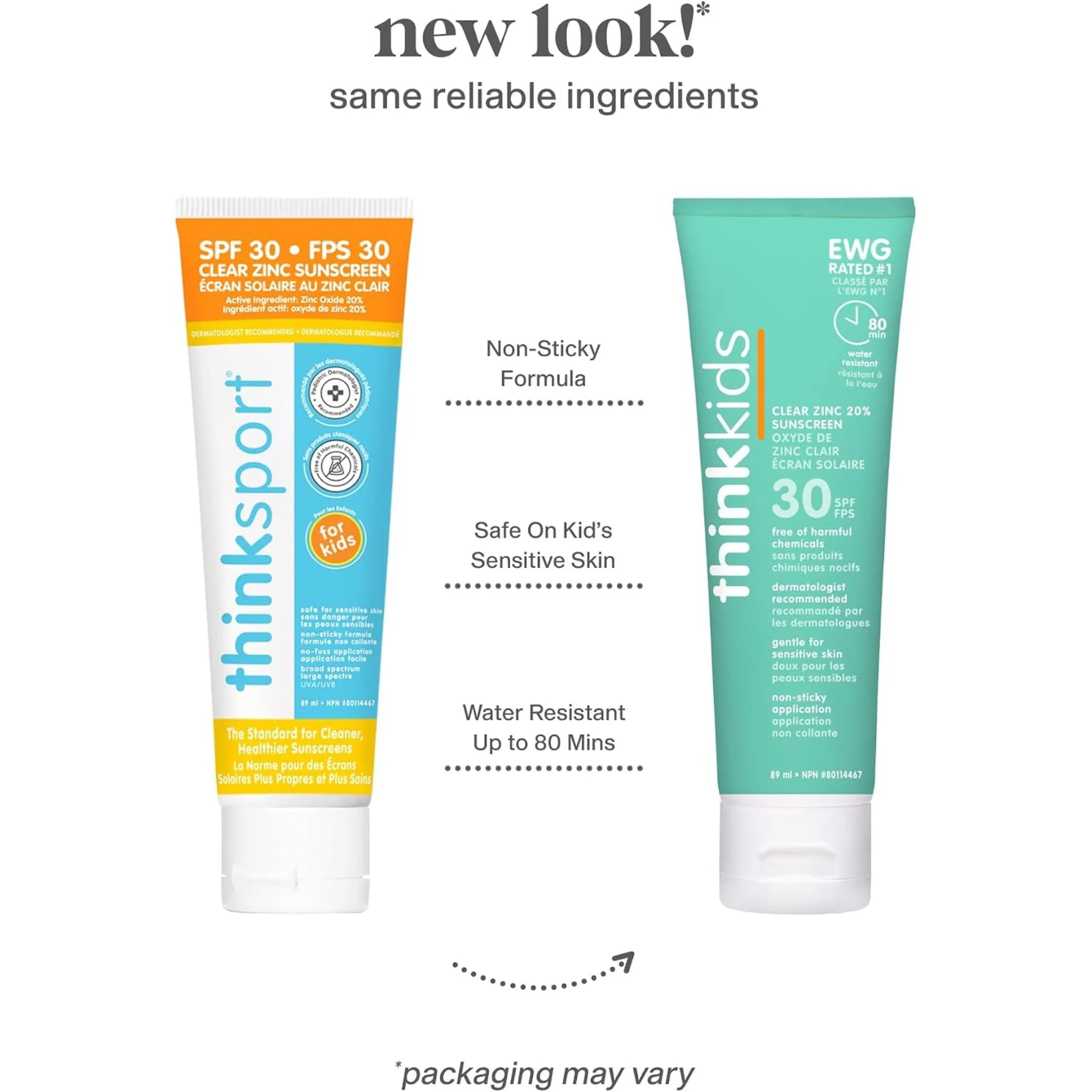 Thinksport Kid Clear Zinc Sunscreen SPF 30 89ml