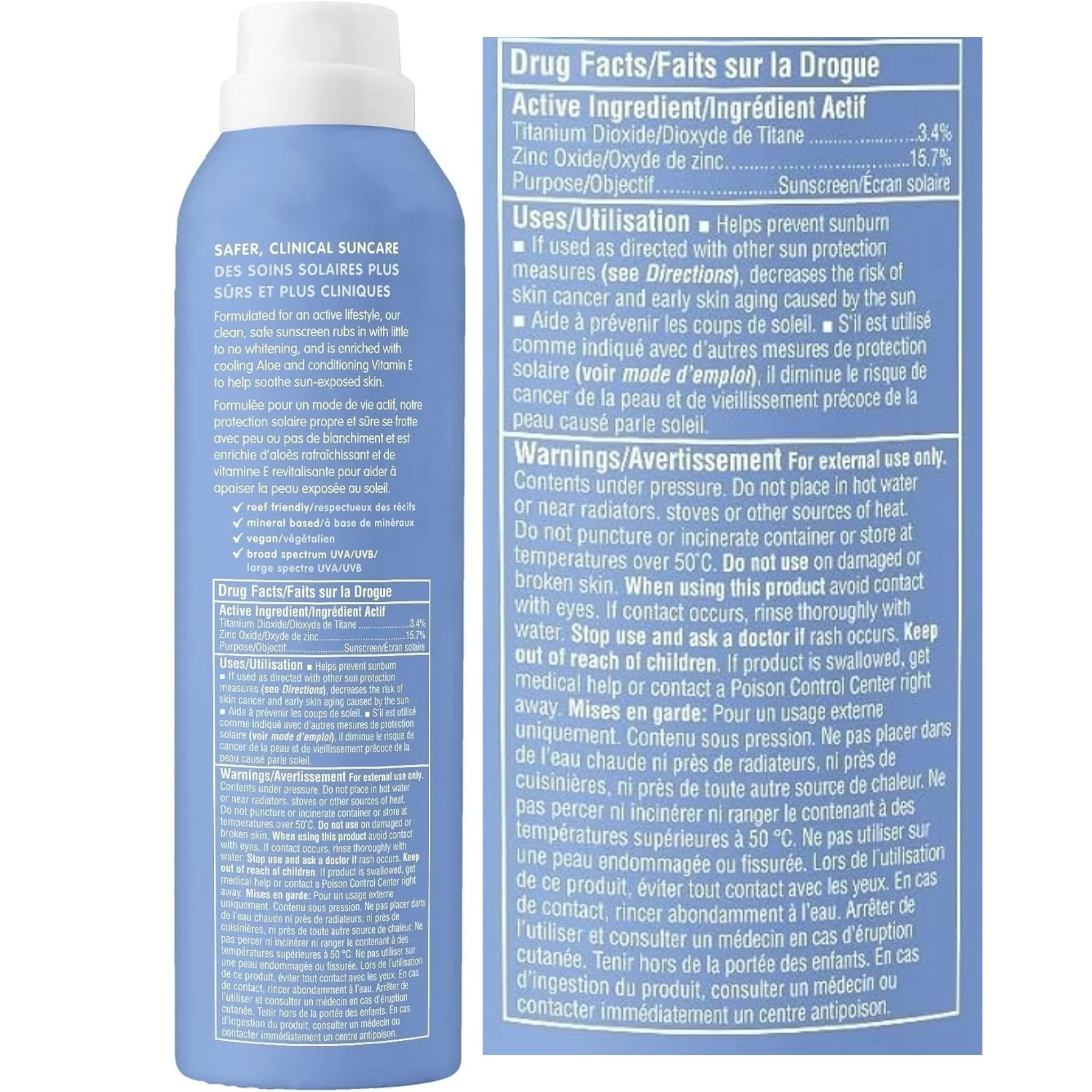 Thinksport Clear Zinc Sunscreen Spray SPF50 177ml