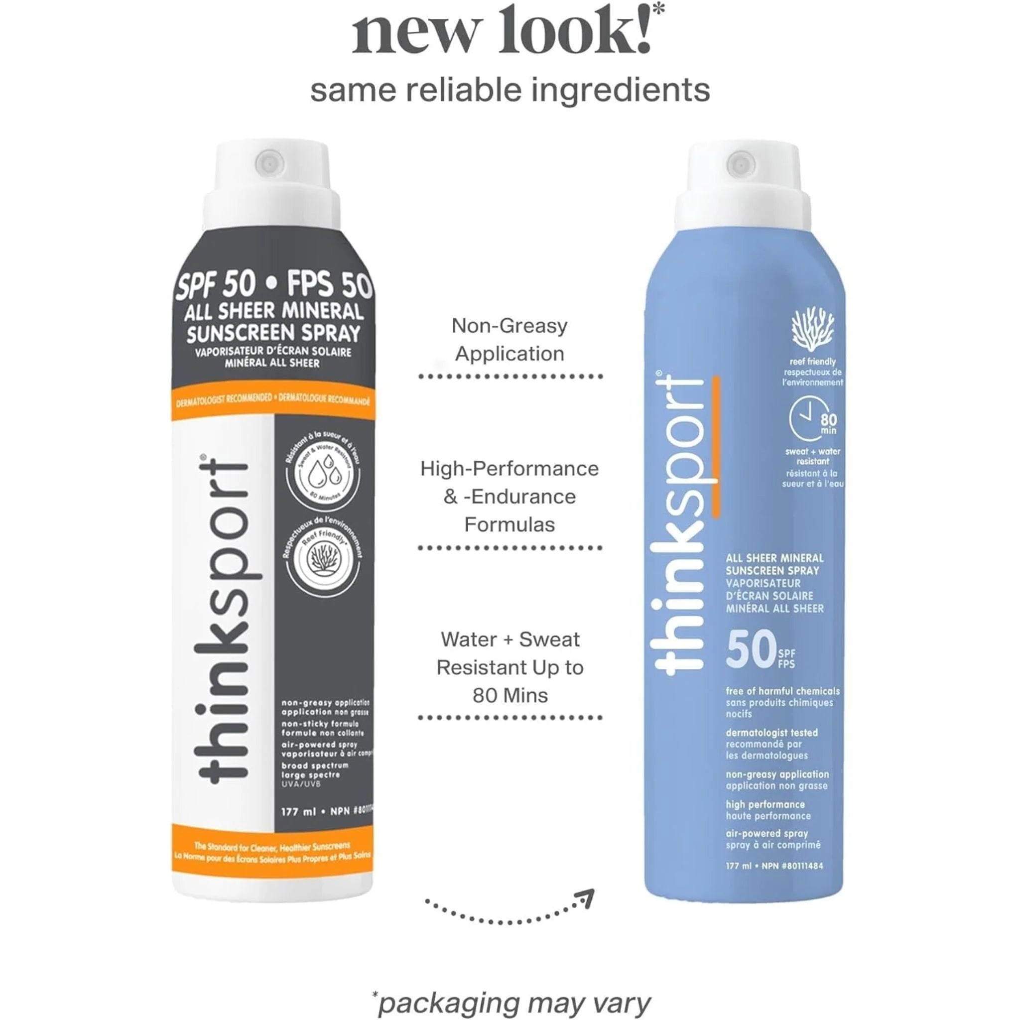 Thinksport Clear Zinc Sunscreen Spray SPF50 177ml
