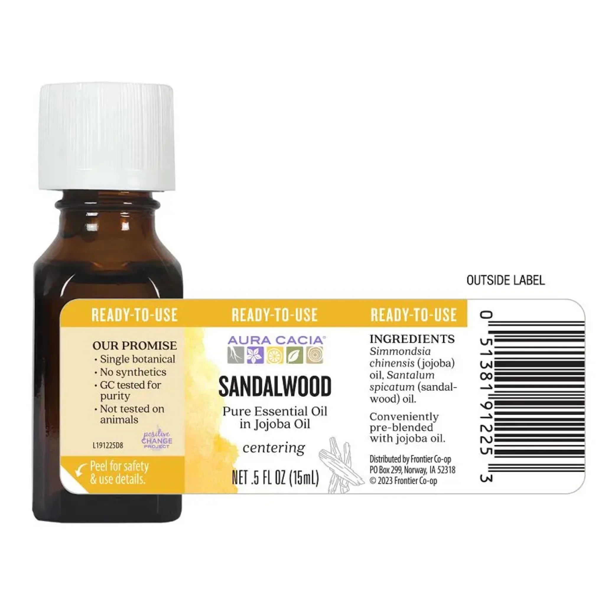 Aura Cacia Sandalwood with Jojoba Oil 15ml