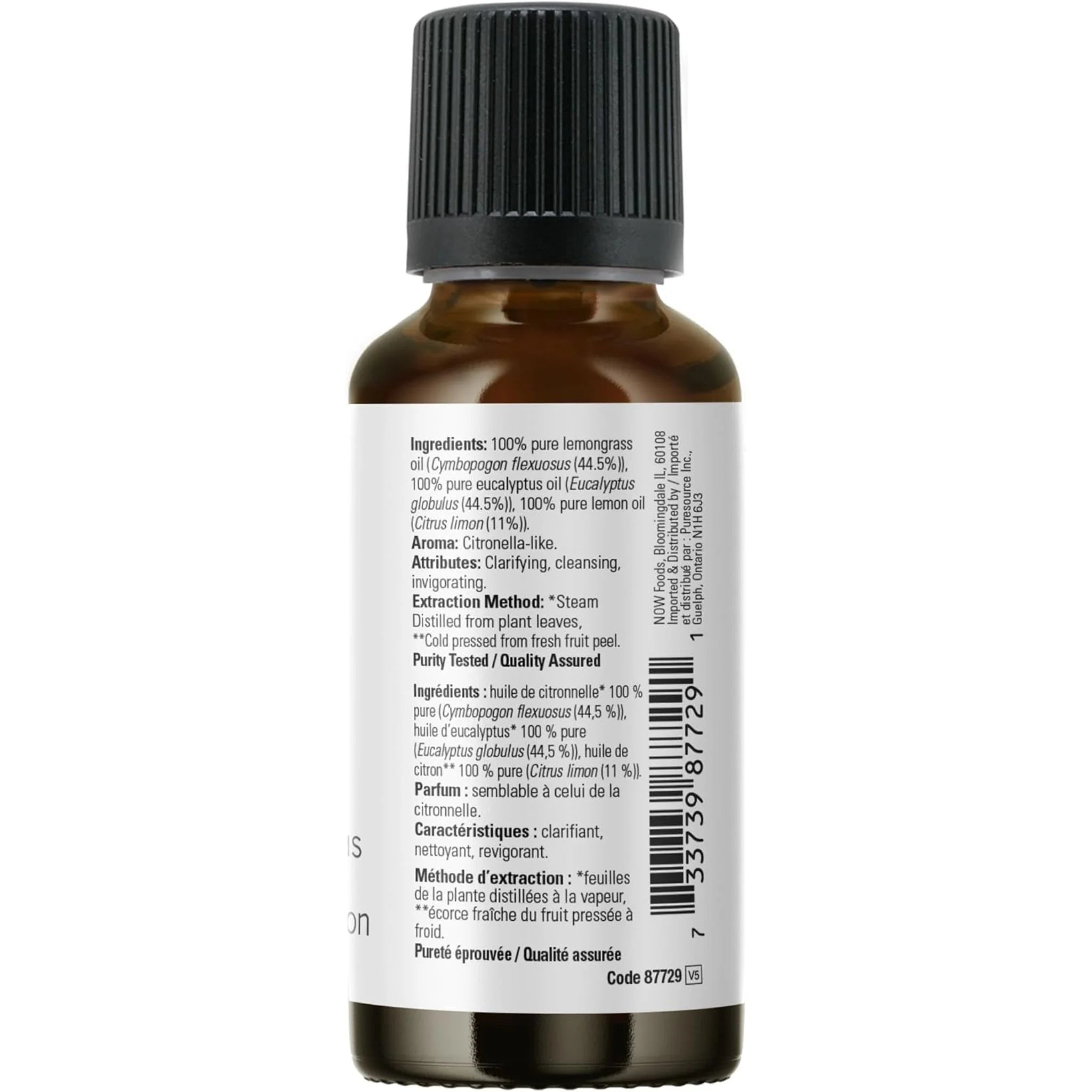 NOW Lemon & Eucalyptus Oil Blend 30mL