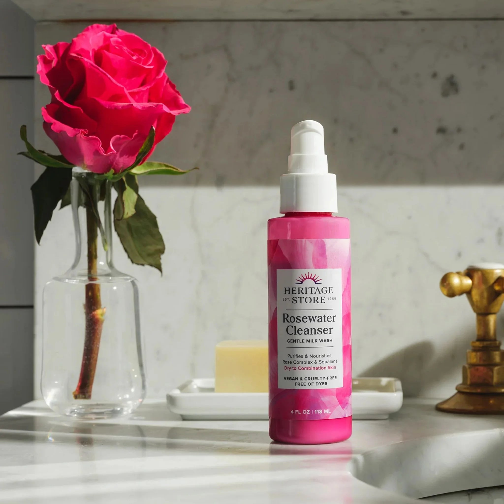 Heritage Store Rosewater Cleanser 118ml