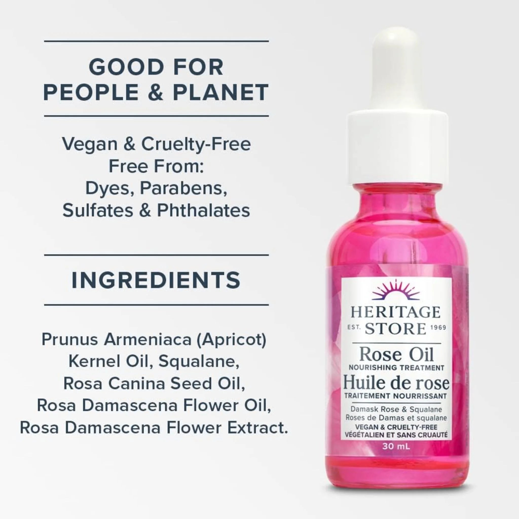 Heritage Store Rose Oil Nourishing Treatment 30ml