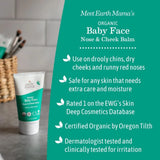 Earth Mama Baby Face Nose & Cheek Balm 60ml - Nature's Source Inc