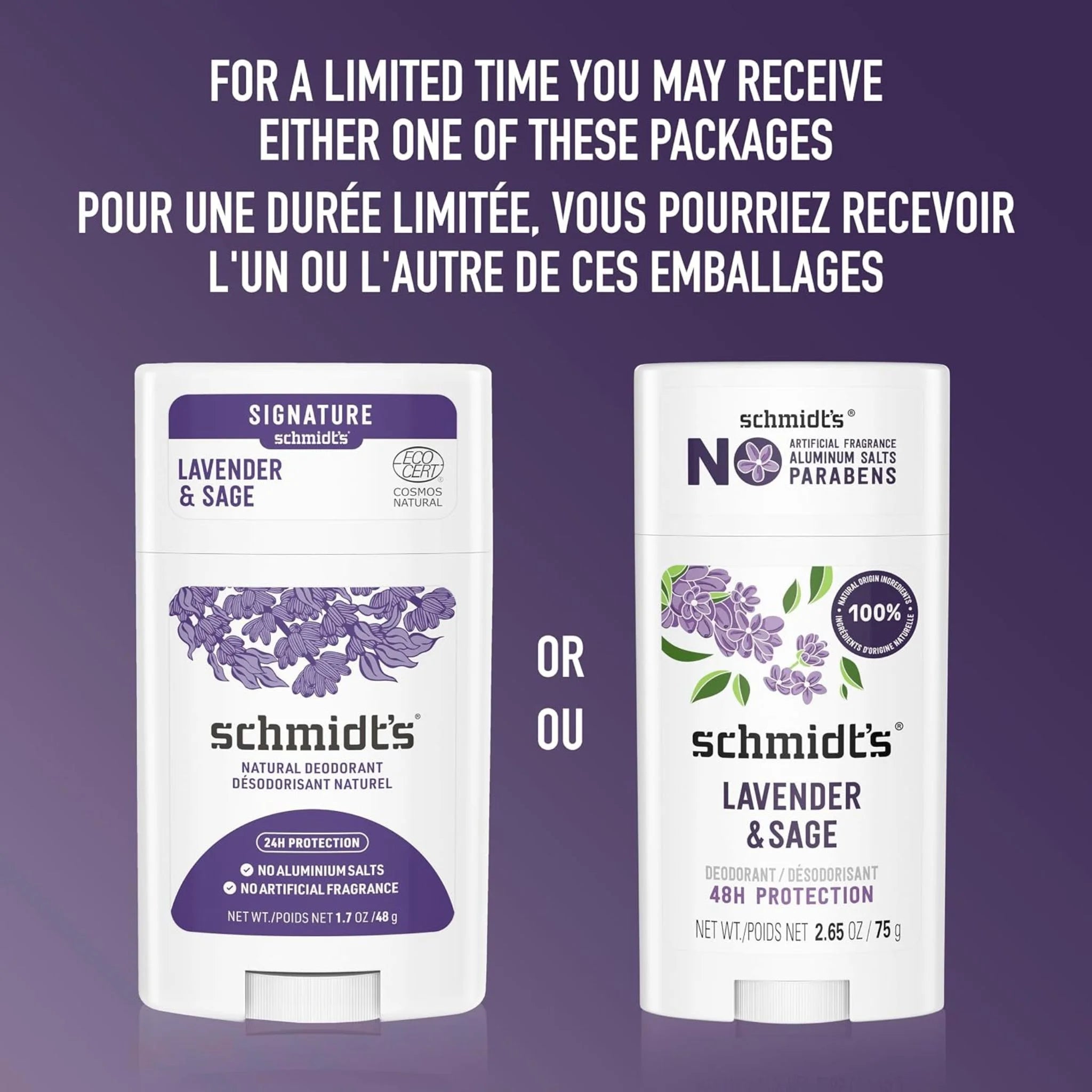 Schmidt's Deodorant Lavender & Sage 75g