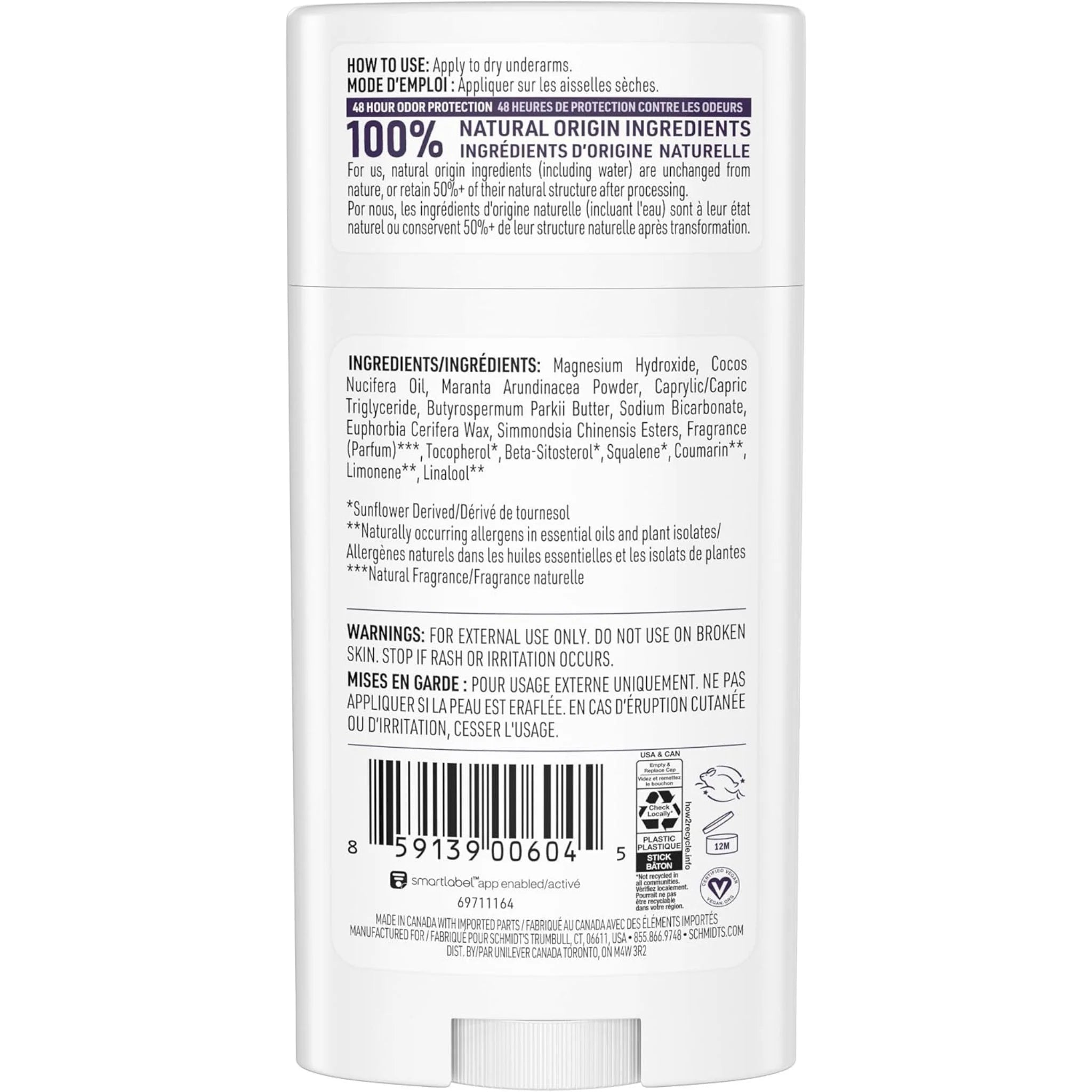 Schmidt's Deodorant Lavender & Sage 75g