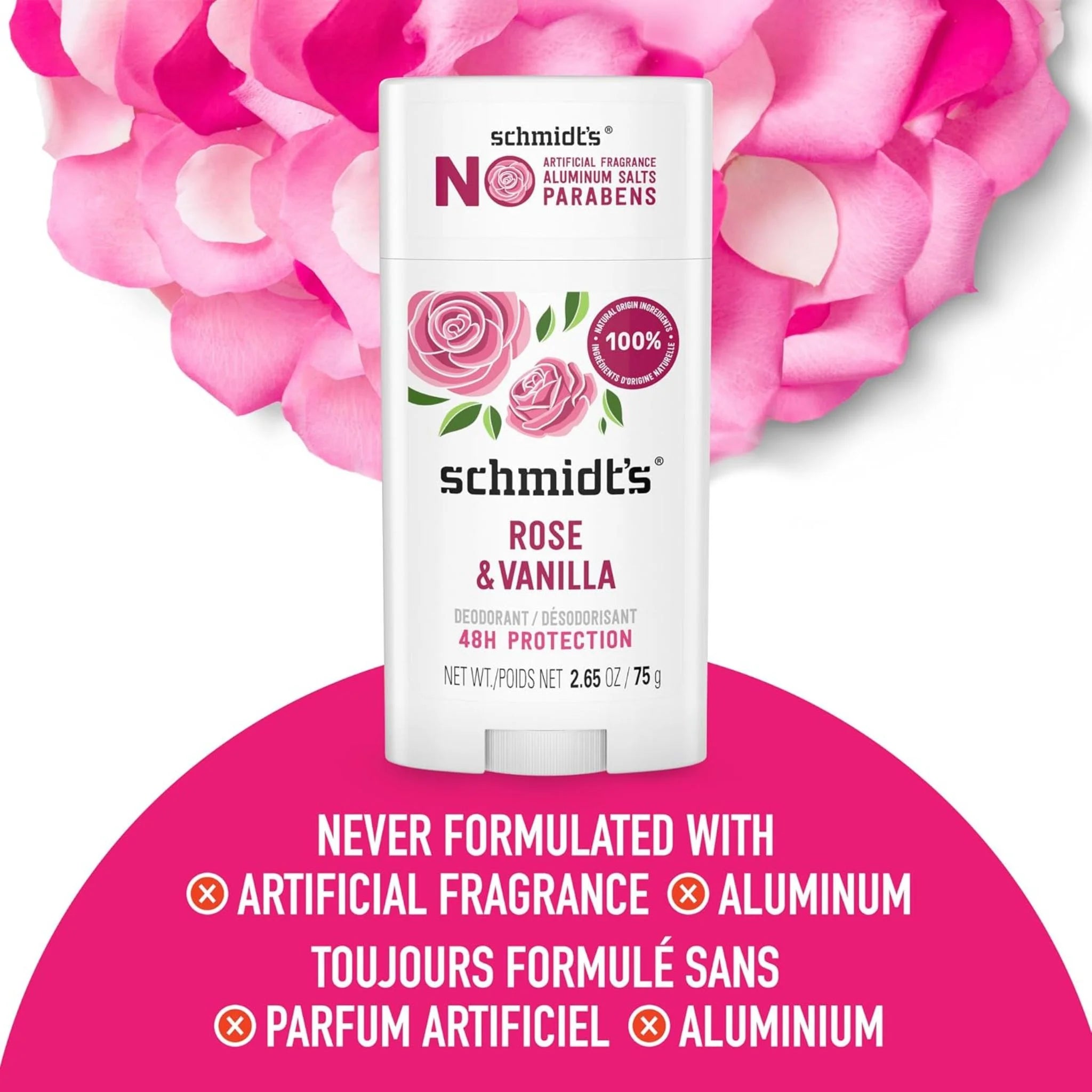 Schmidt's Deodorant Rose & Vanilla 75g